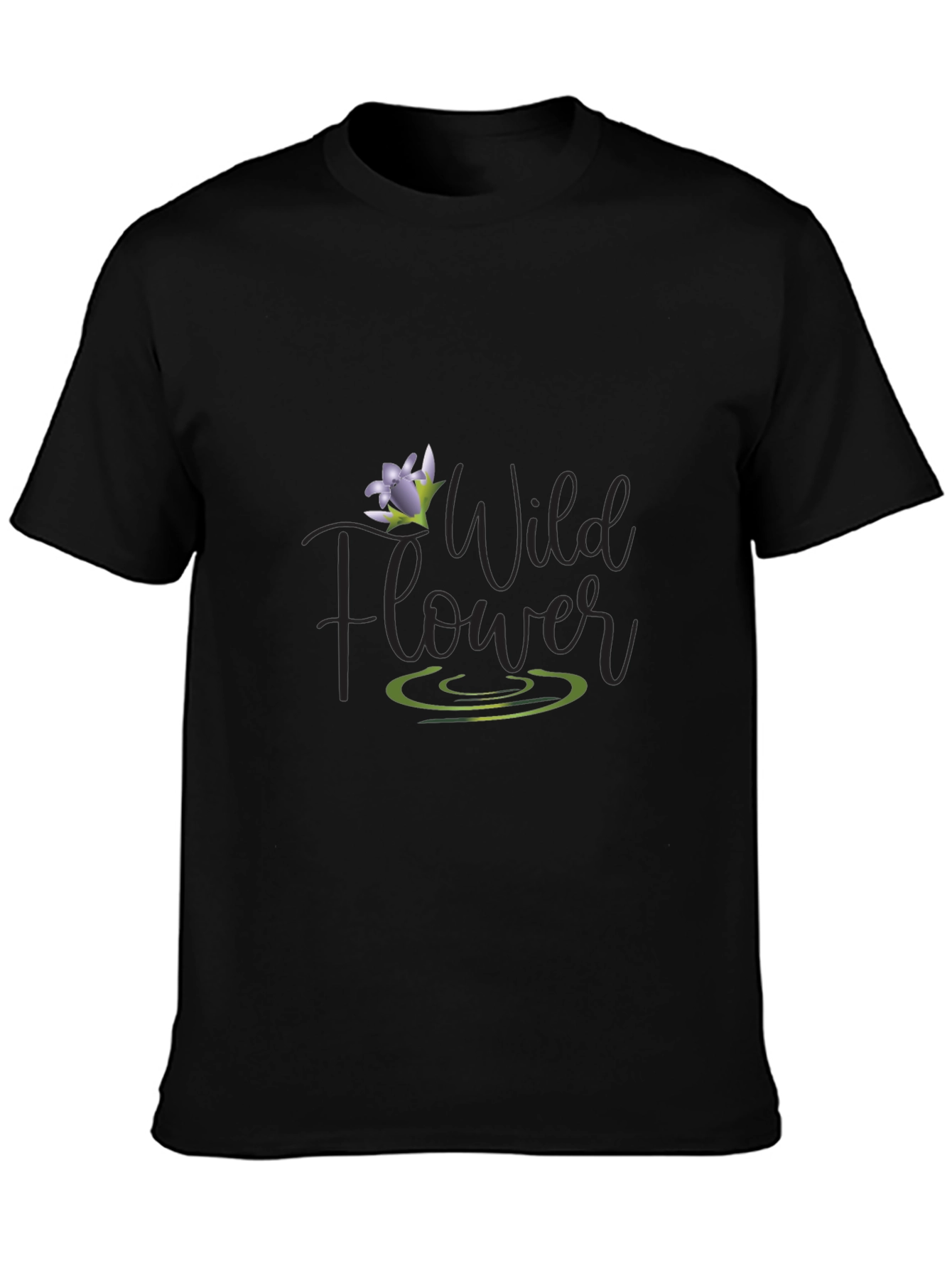 Wildflower Graphic Tee - Mens Black T-Shirt