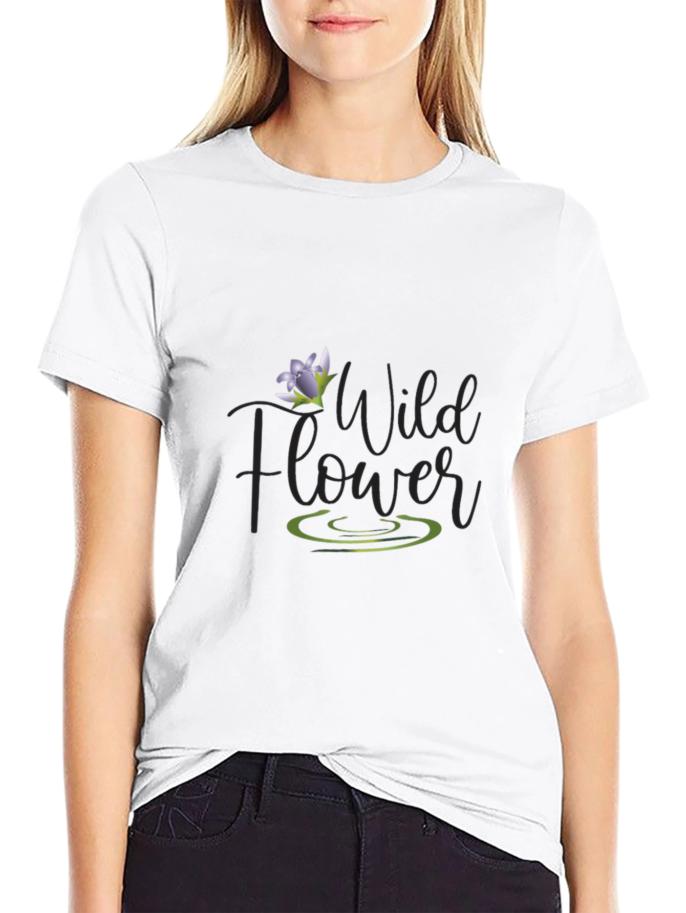 Wildflower Graphic Tee - Mens Black T-Shirt