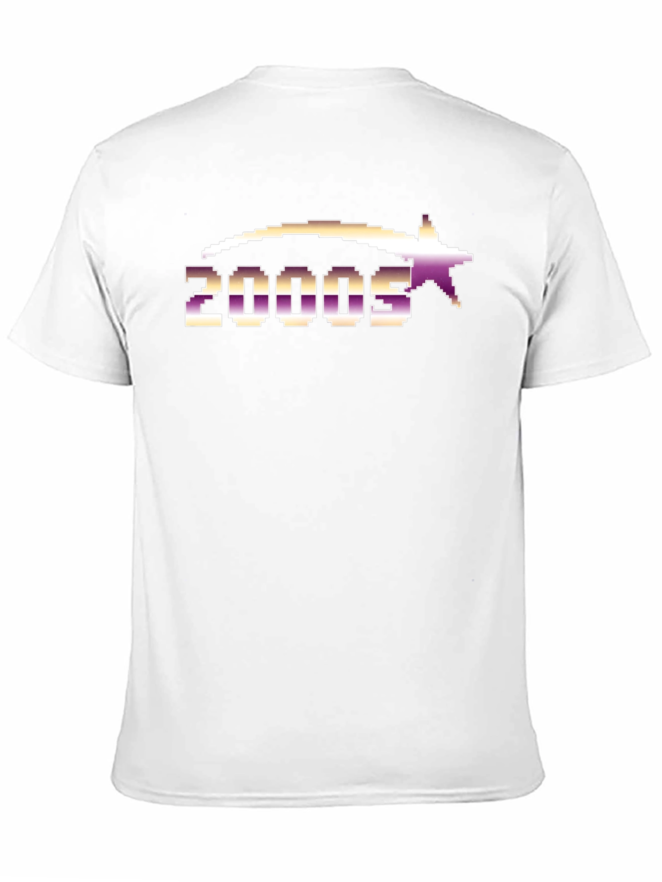 2000s Pixelated Graphic Tee - Black Cotton Blend