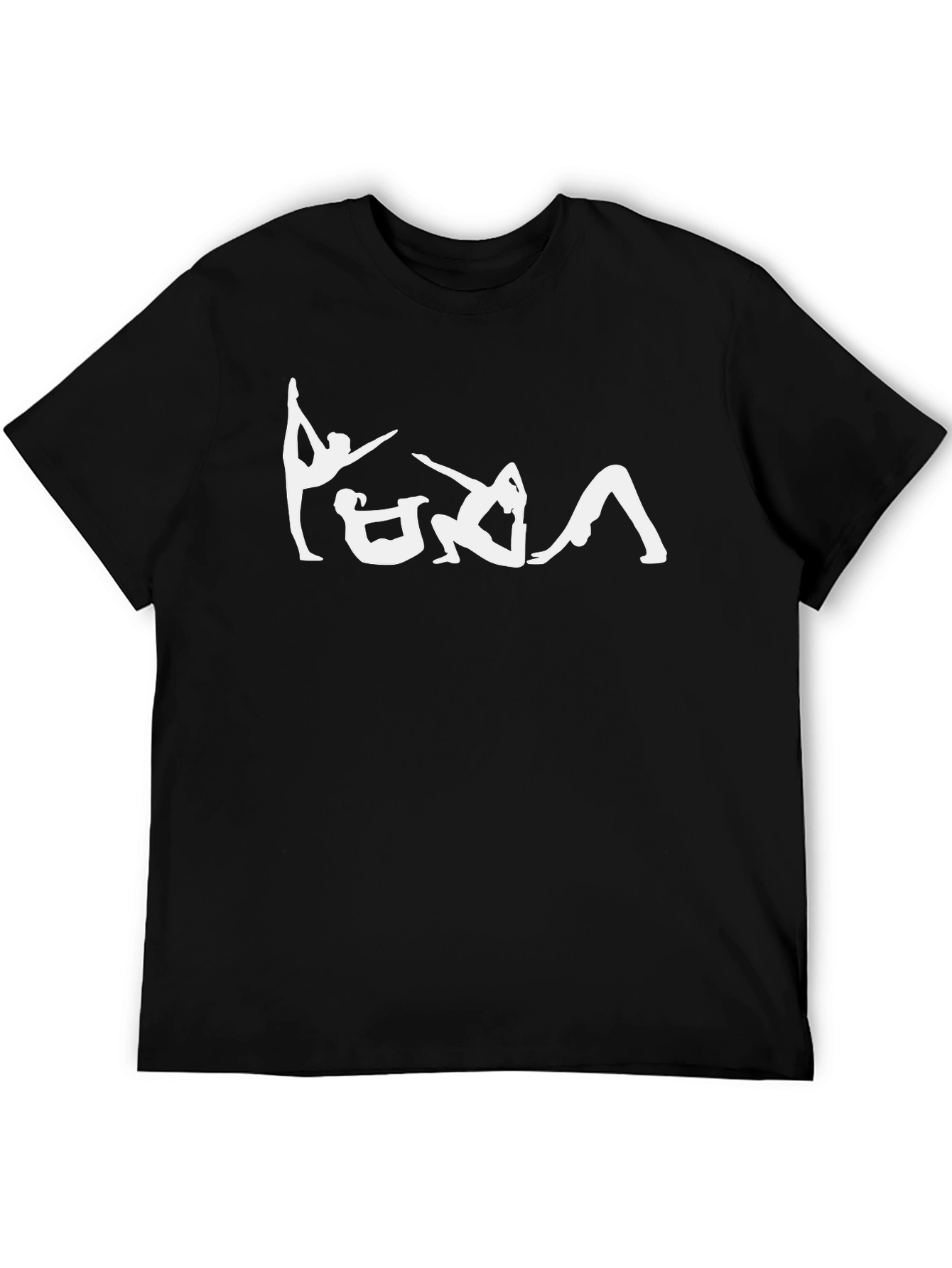 Yoga Pose Black T-Shirt - Fitness Apparel