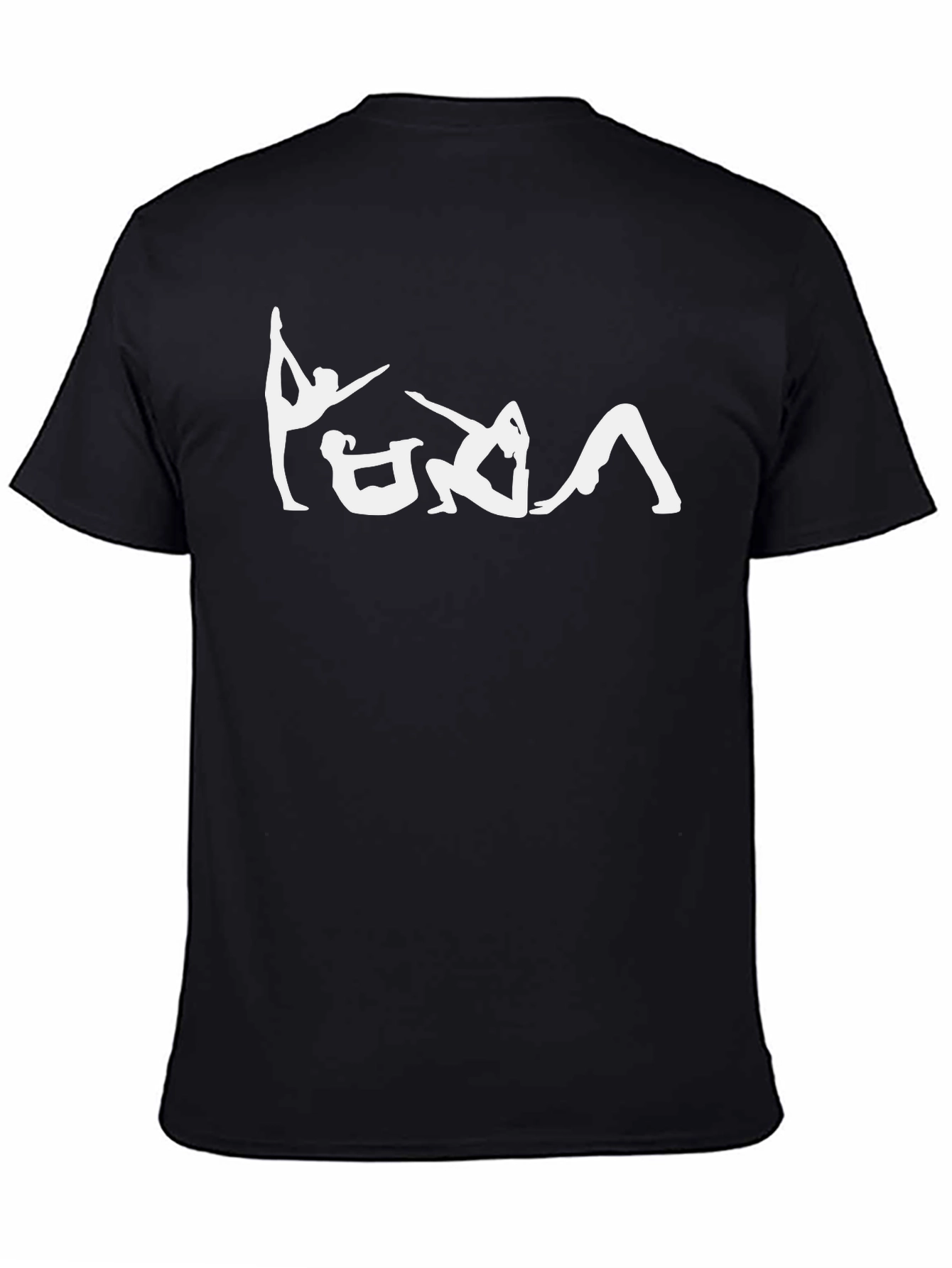 Yoga Pose Black T-Shirt - Fitness Apparel