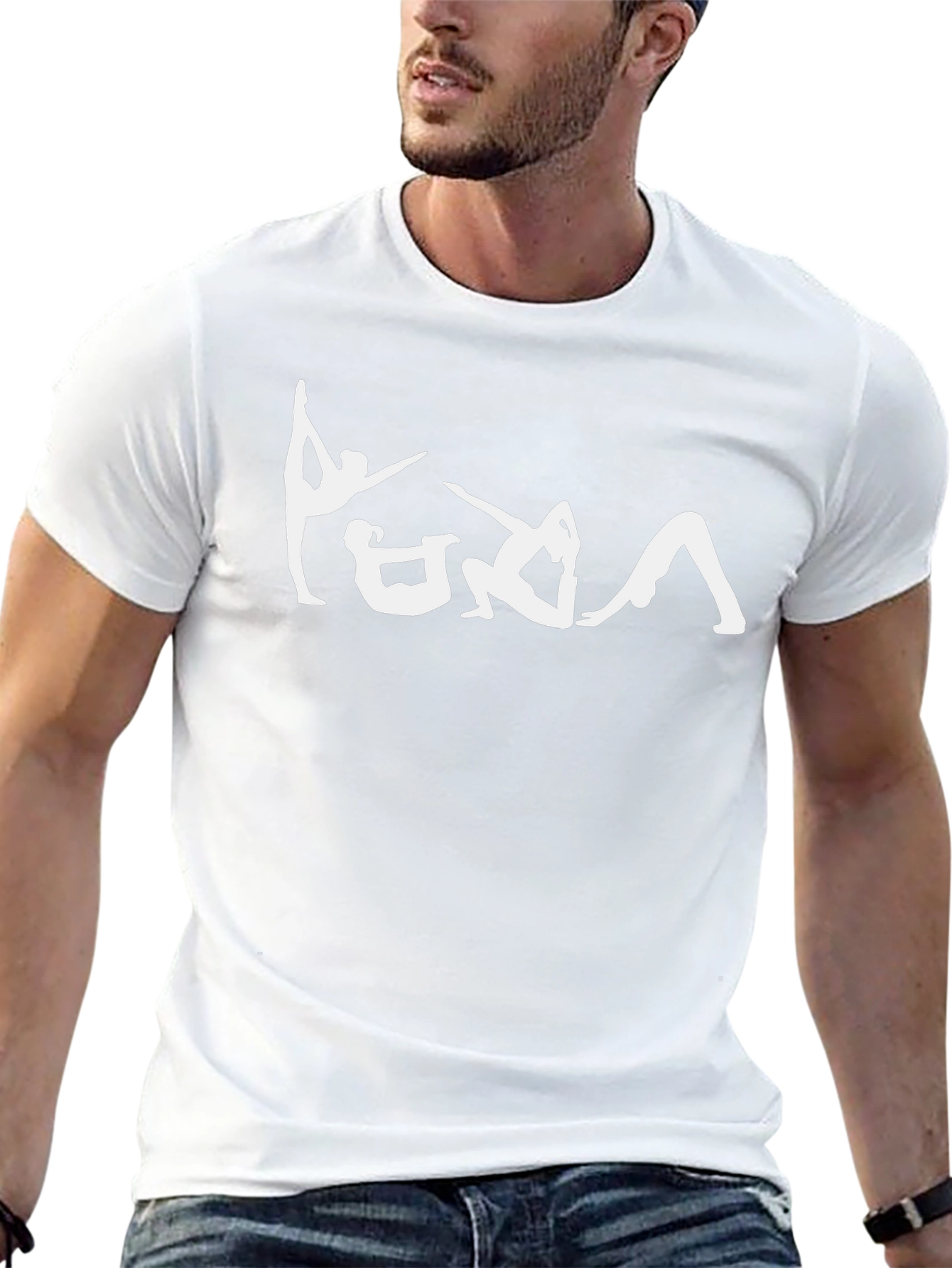 Yoga Pose Black T-Shirt - Fitness Apparel