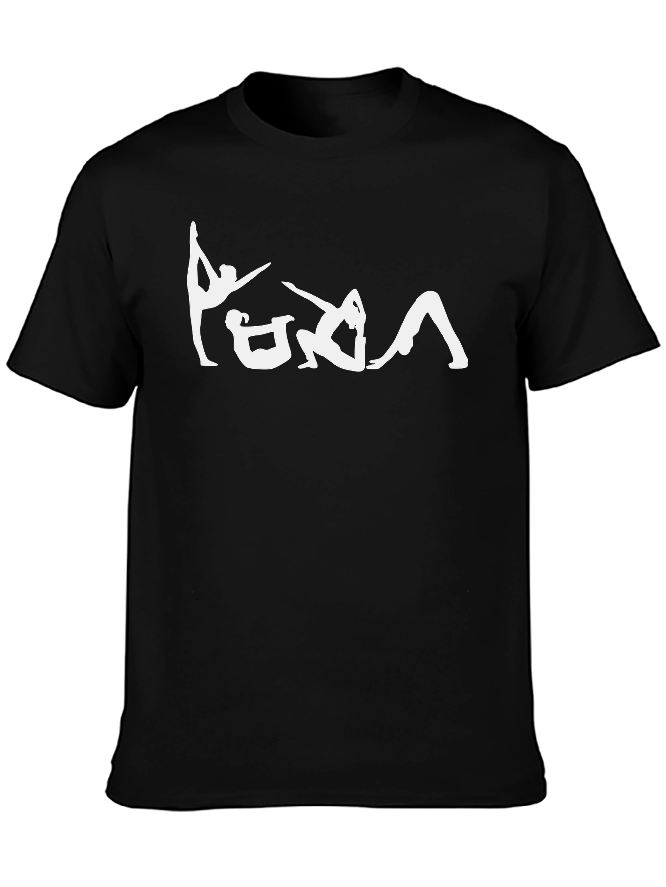 Yoga Pose Black T-Shirt - Fitness Apparel