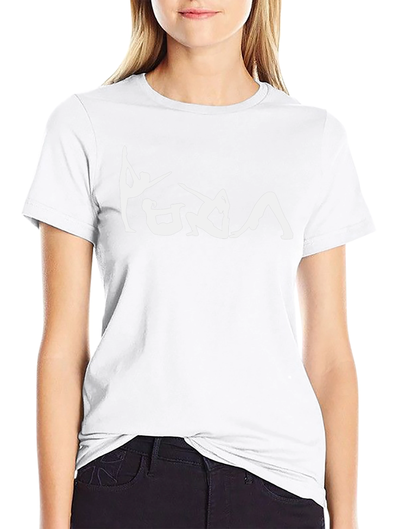 Yoga Pose Black T-Shirt - Fitness Apparel