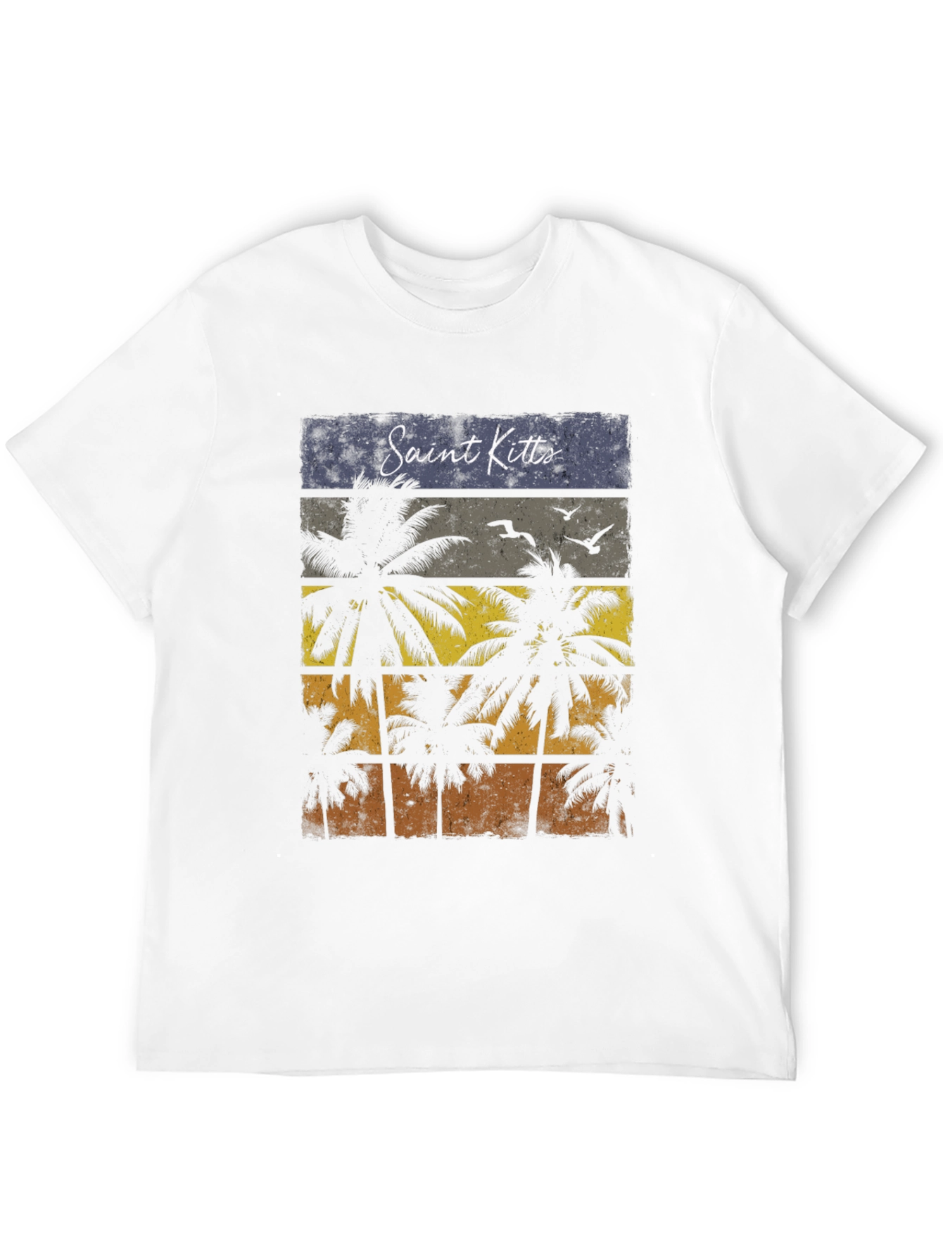 Saint Kitts Palm Tree Retro Graphic Tee