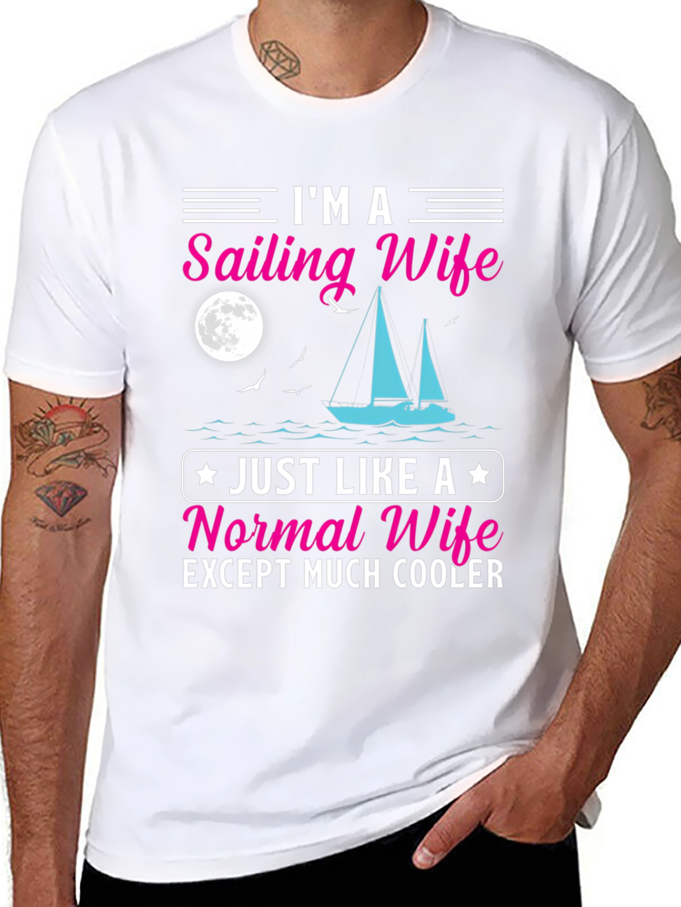 Sailing Wife T-Shirt - Cool & Unique Design