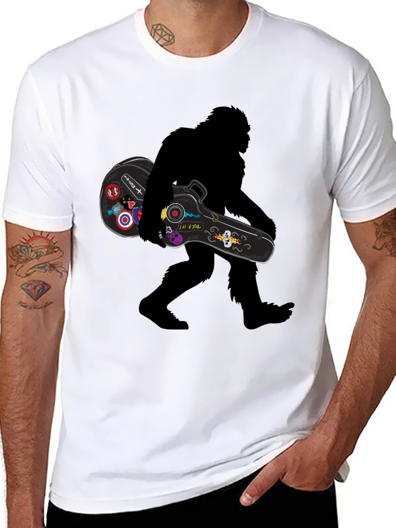 Sasquatch Guitarist Graphic Tee