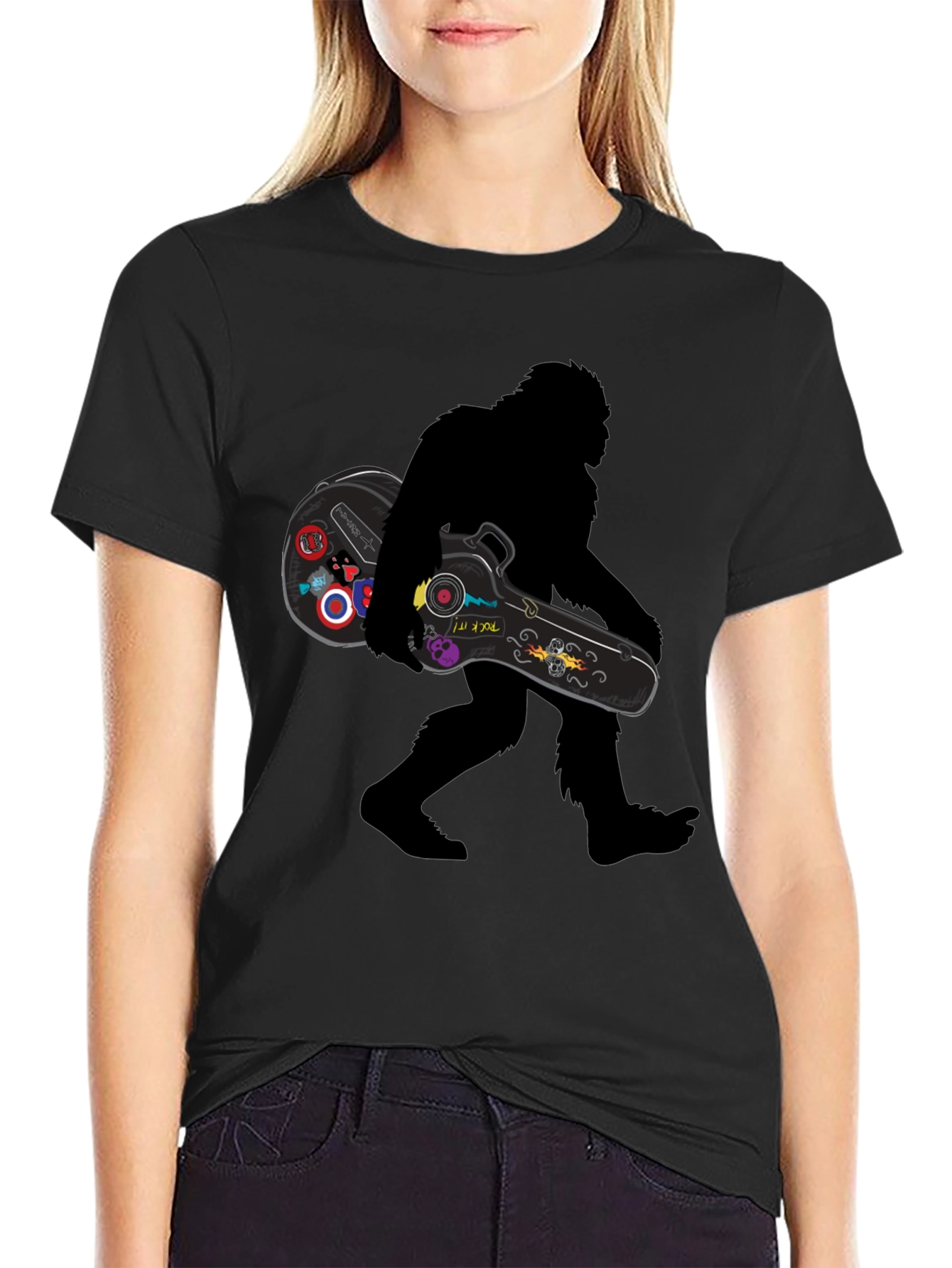 Sasquatch Guitarist Graphic Tee