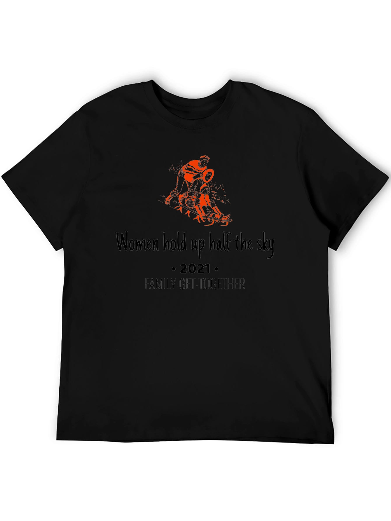 Women Hold Up The Sky Black Tee