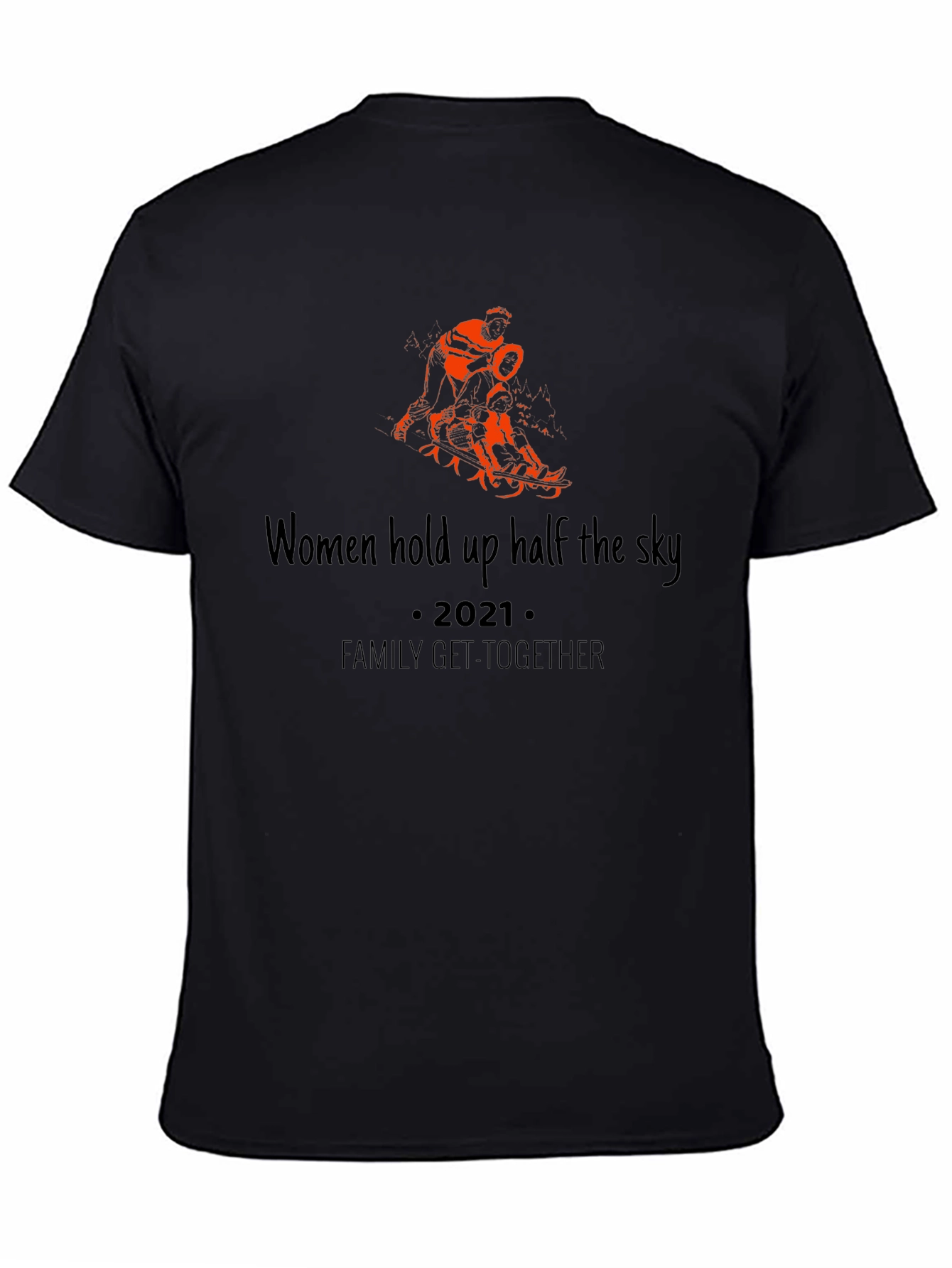 Women Hold Up The Sky Black Tee