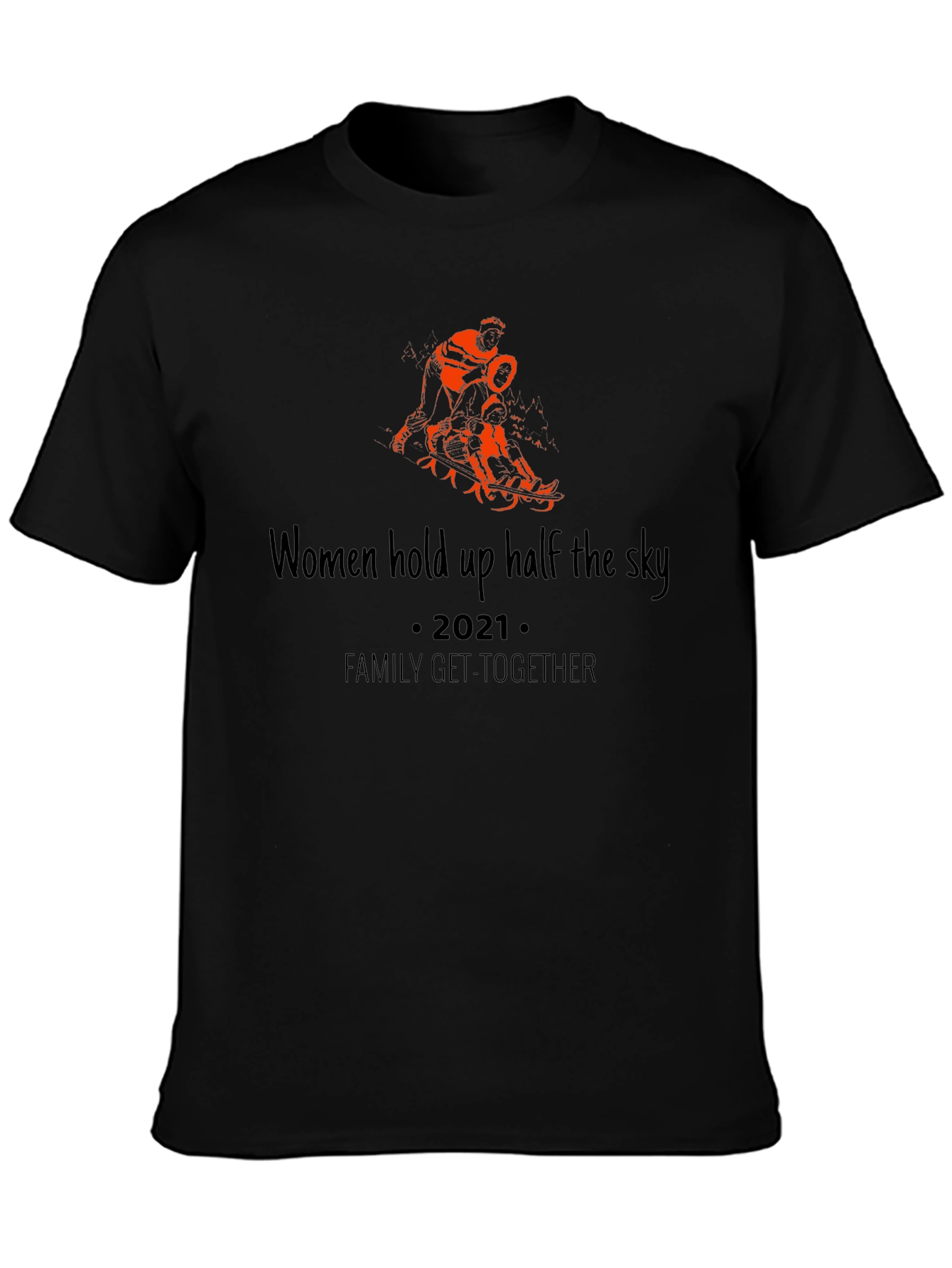 Women Hold Up The Sky Black Tee