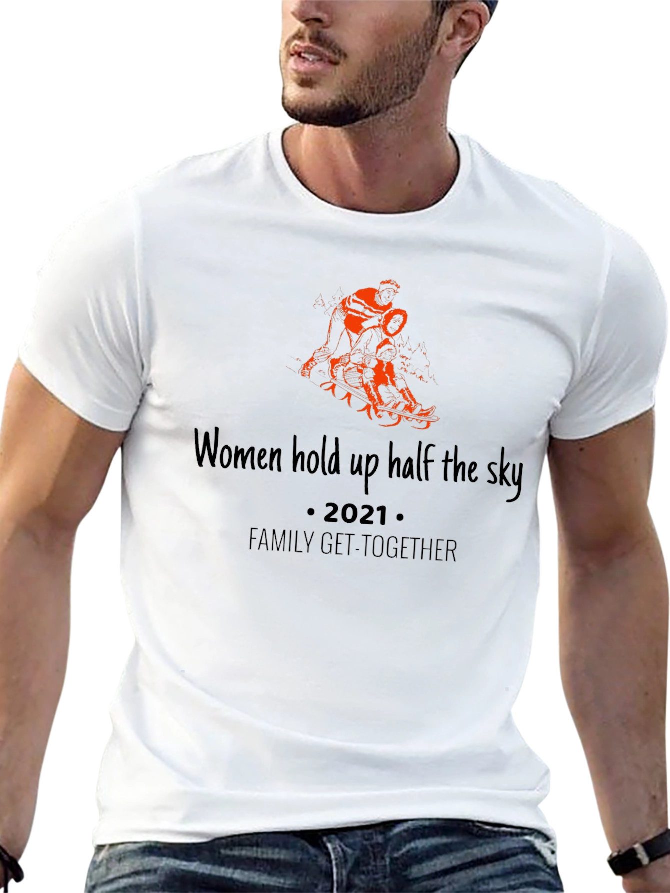 Women Hold Up The Sky Black Tee