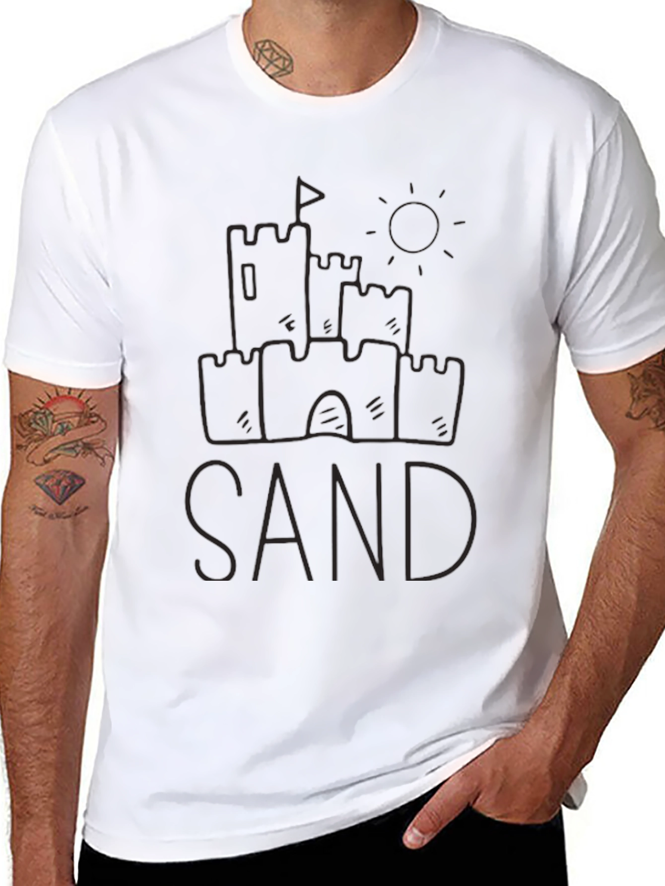 Sandcastle Tee - Black Casual T-Shirt