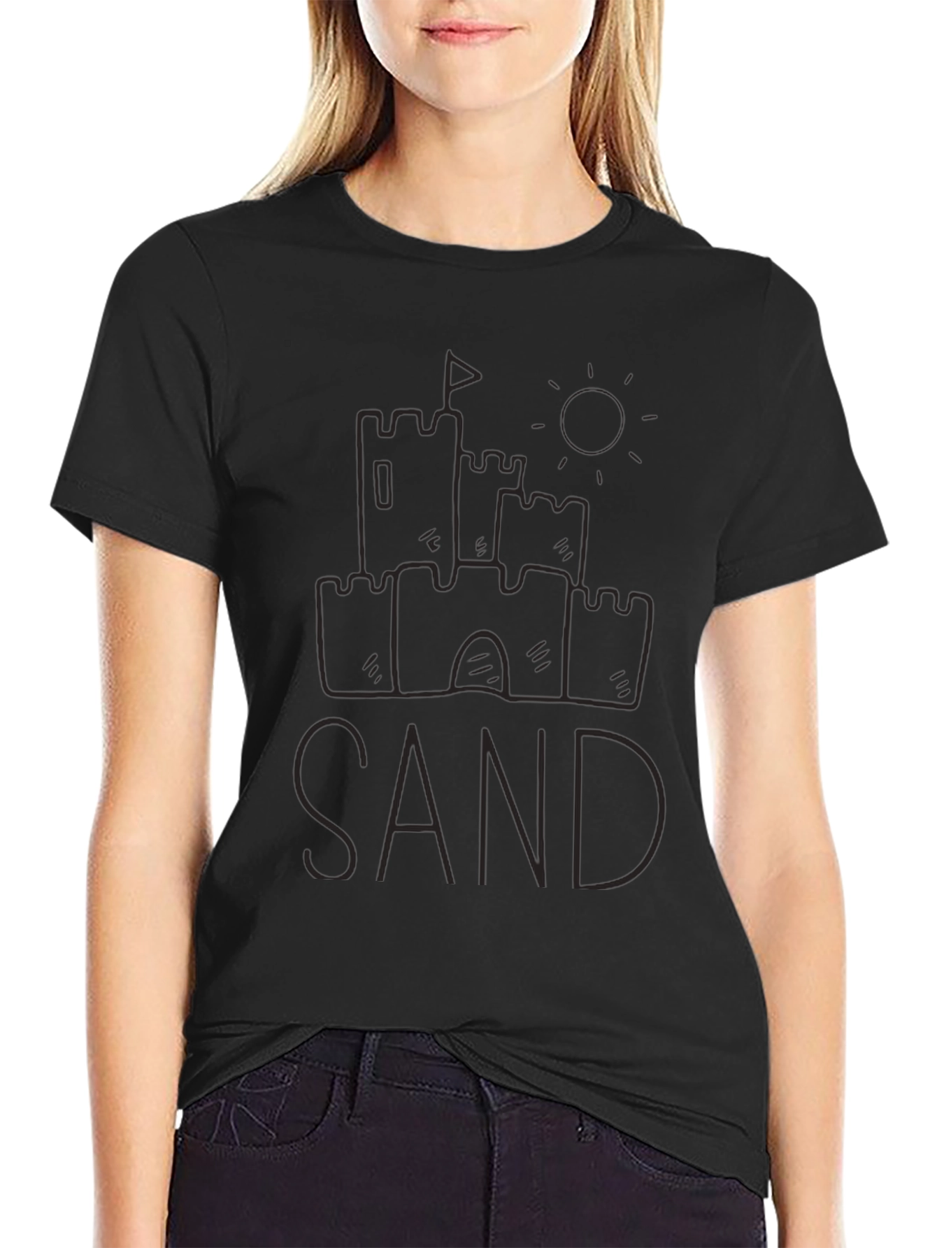 Sandcastle Tee - Black Casual T-Shirt