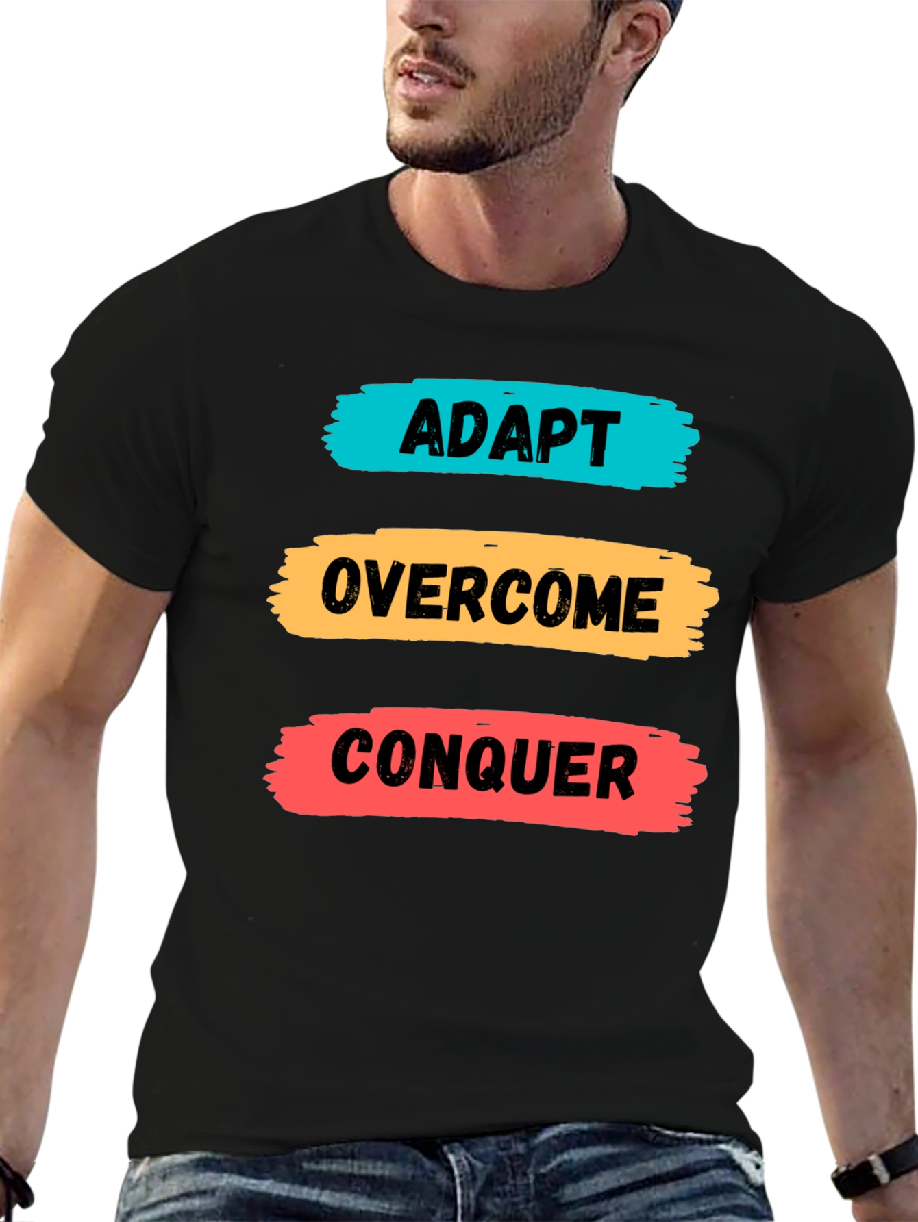 Adapt Overcome Conquer T-Shirt - Motivational Graphic Tee