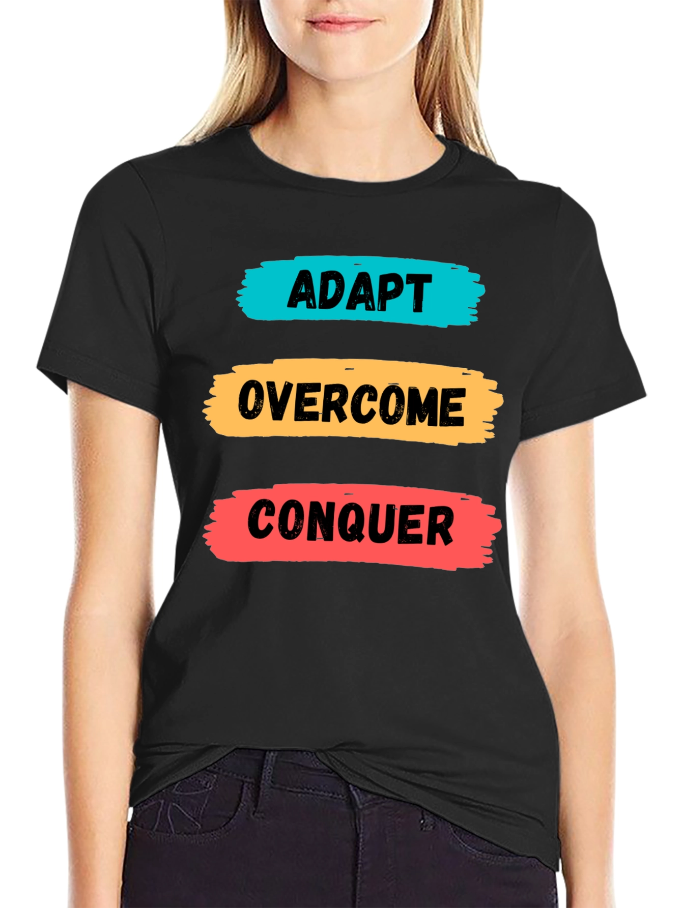 Adapt Overcome Conquer T-Shirt - Motivational Graphic Tee