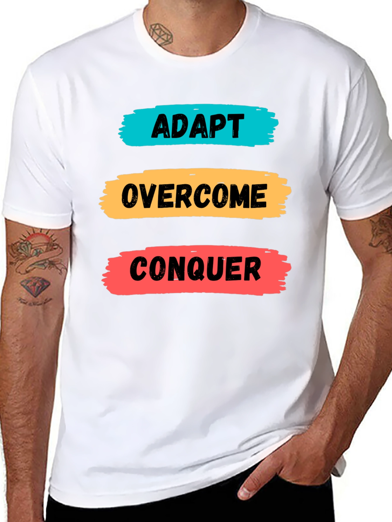 Adapt Overcome Conquer T-Shirt - Motivational Graphic Tee