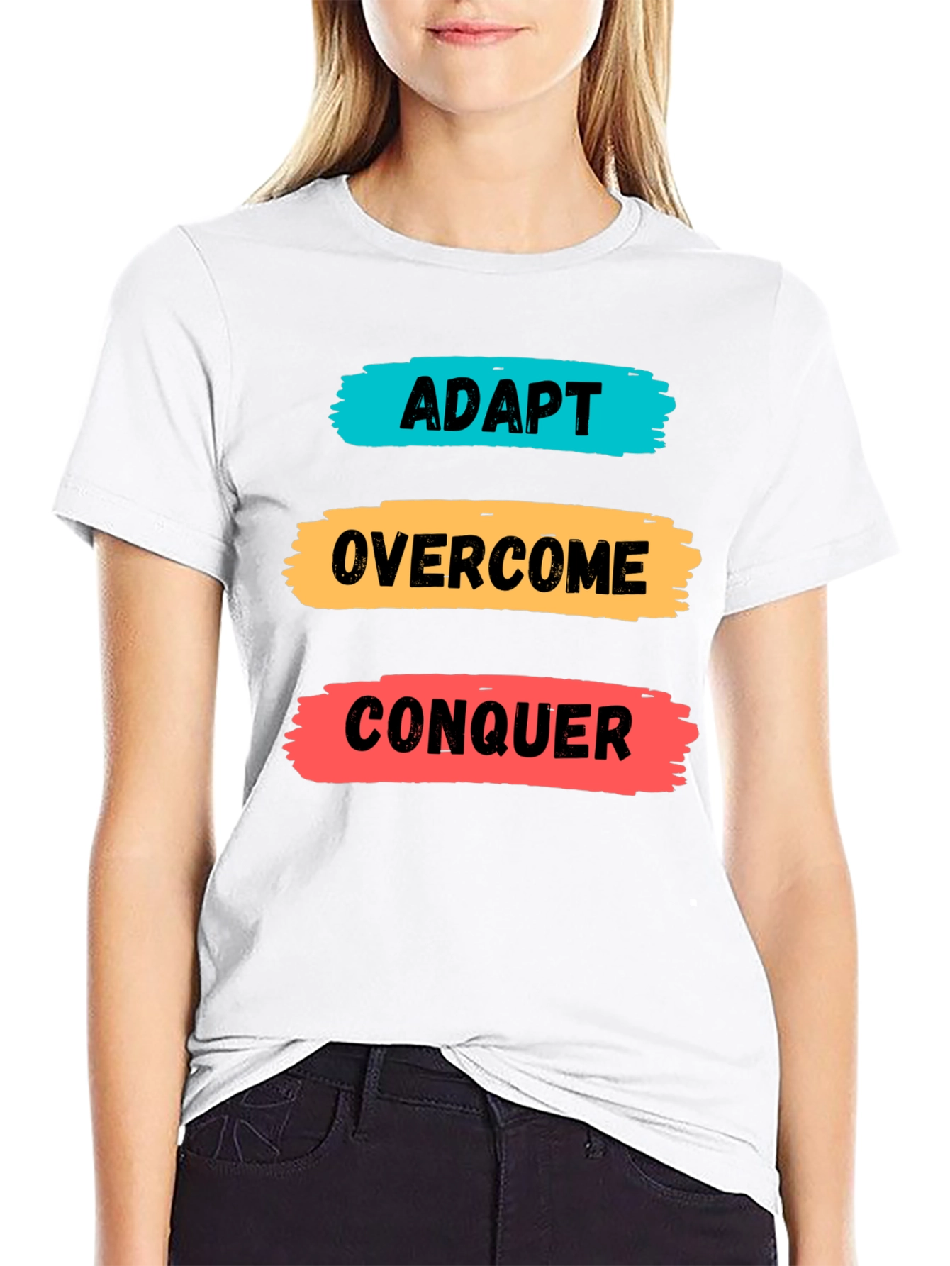 Adapt Overcome Conquer T-Shirt - Motivational Graphic Tee