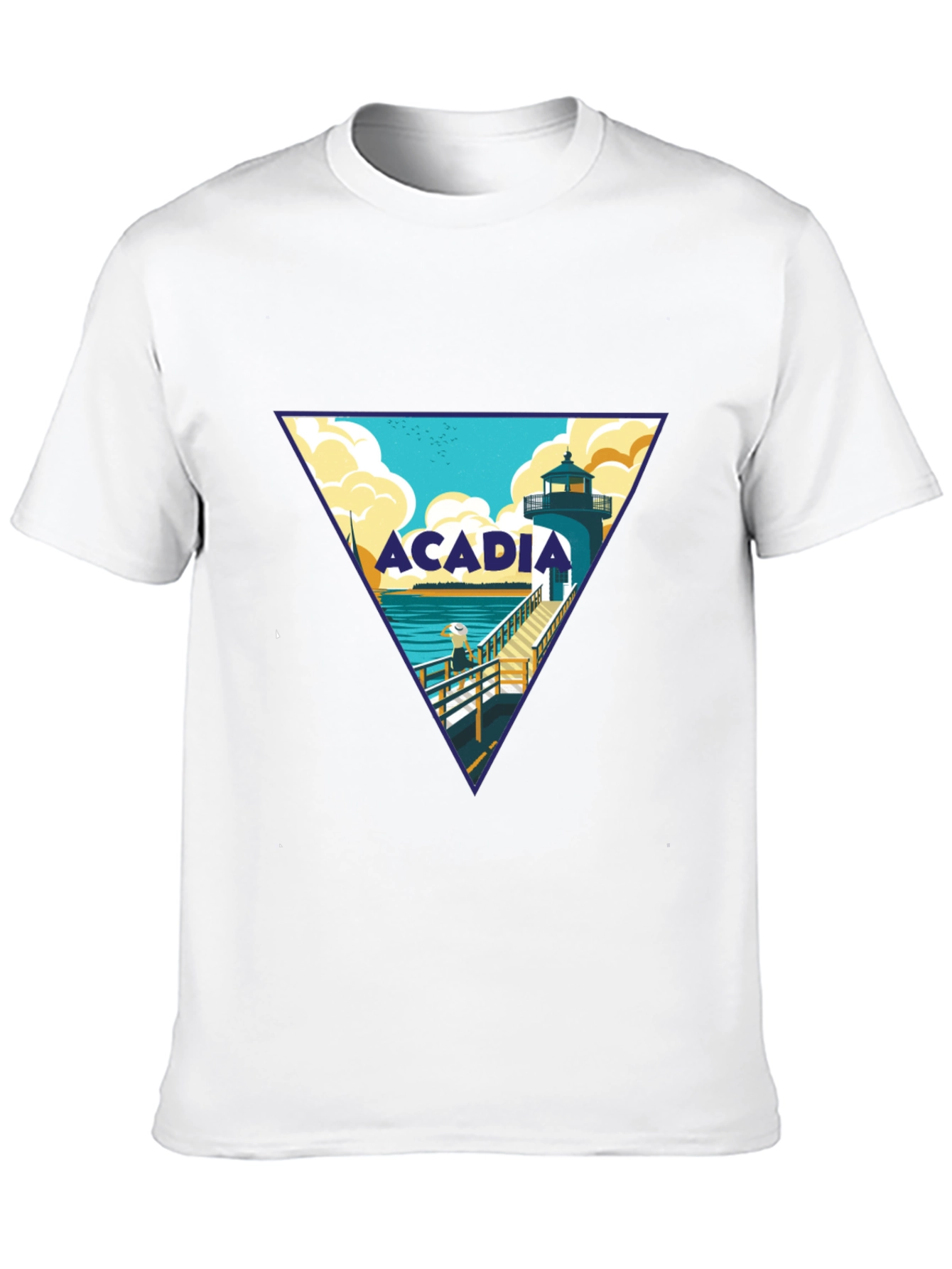 Acadia Lighthouse Graphic Tee - Black