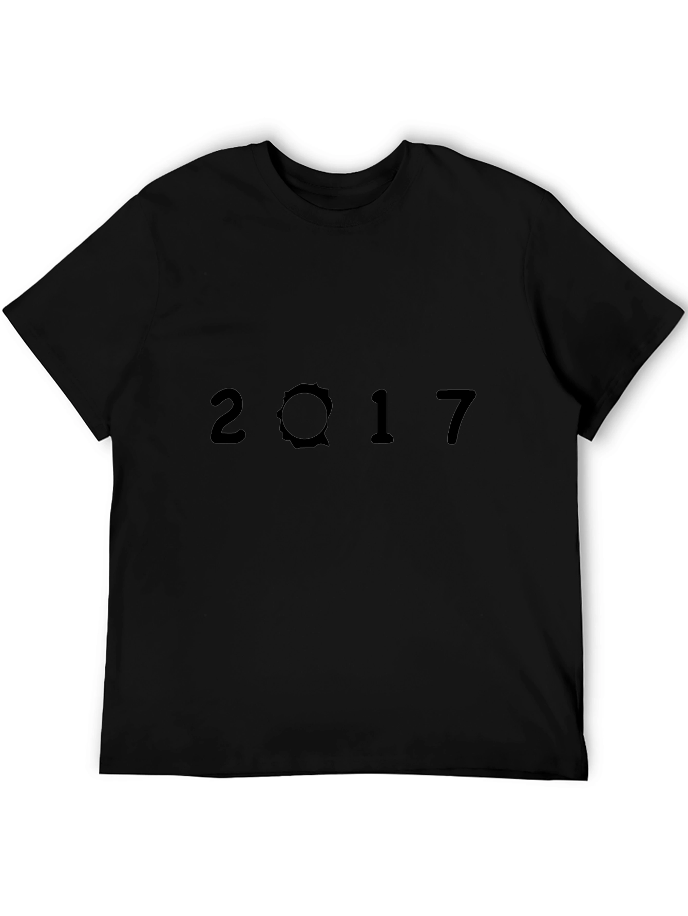 2017 Graphic Black T-Shirt - Classic Casual Tee