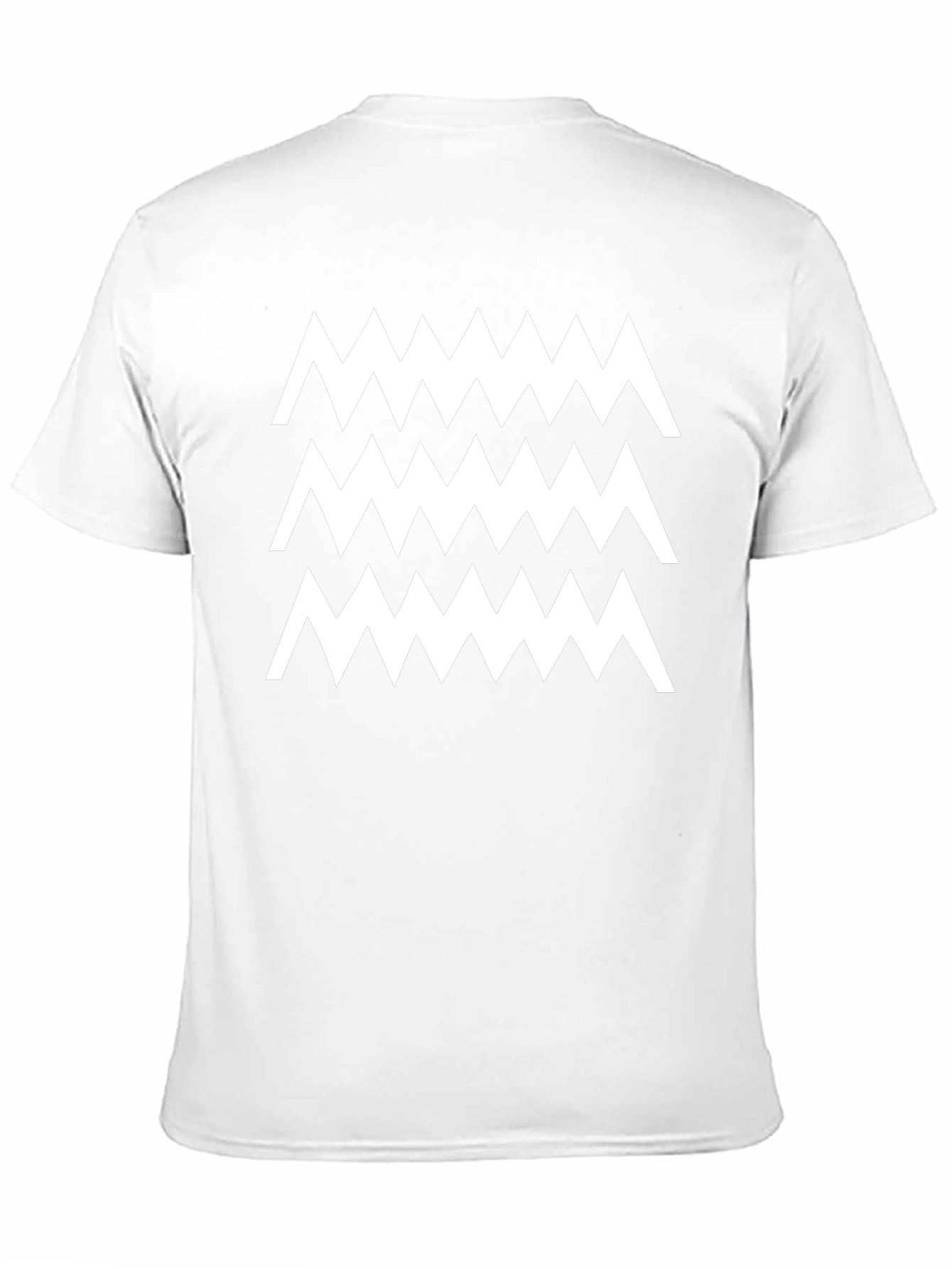 Zigzag Pattern Black Cotton T-Shirt