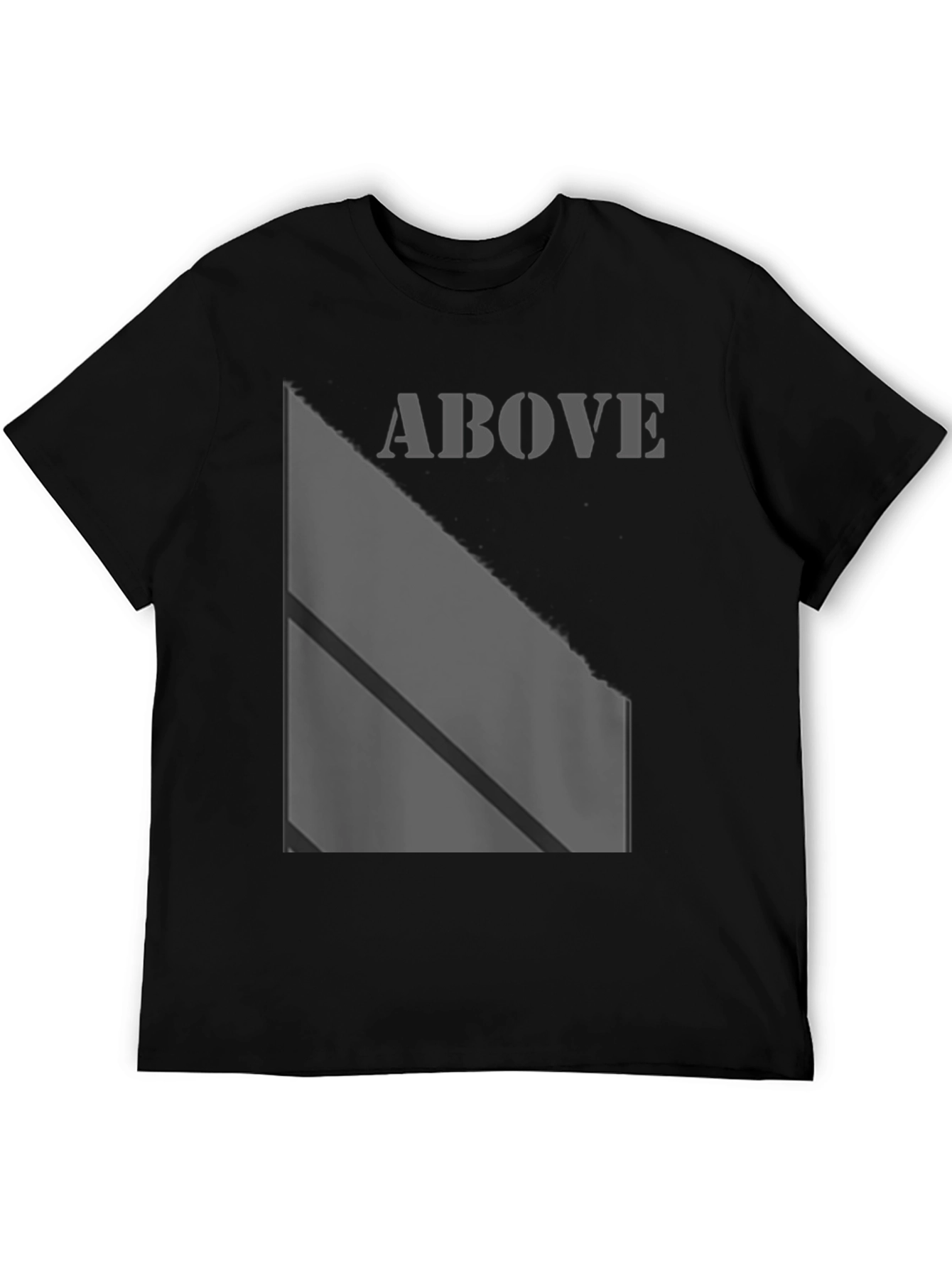 Above Graphic Print Black T-Shirt