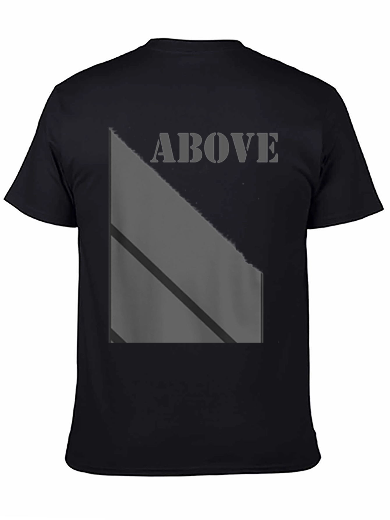 Above Graphic Print Black T-Shirt