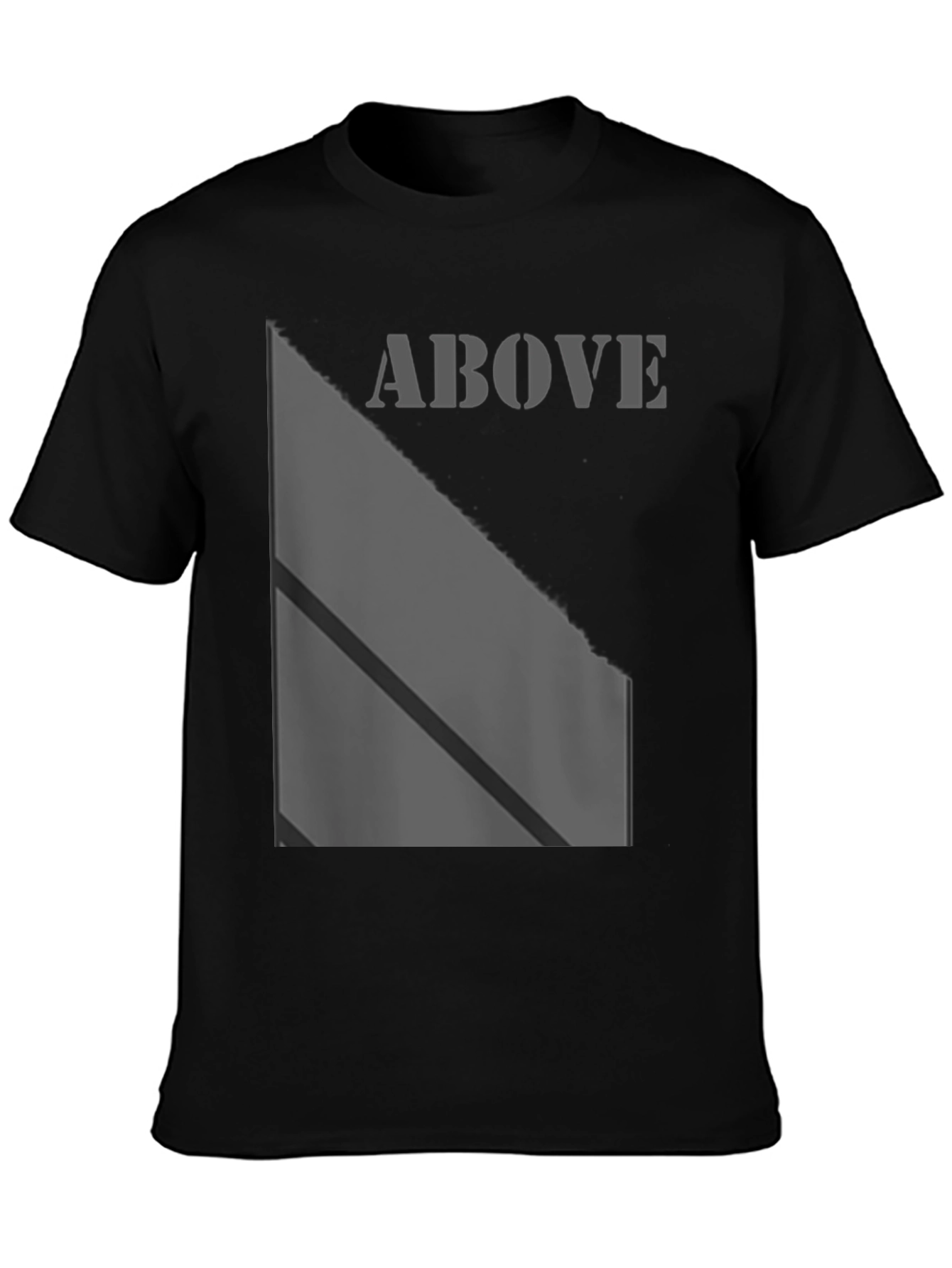 Above Graphic Print Black T-Shirt