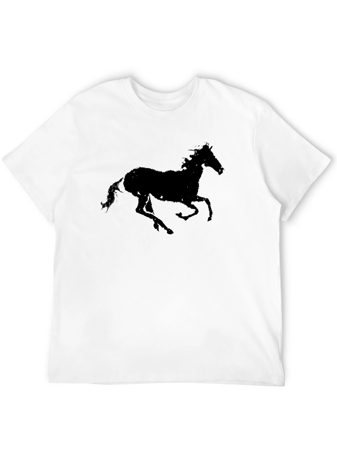 Black Horse Silhouette Graphic T-Shirt