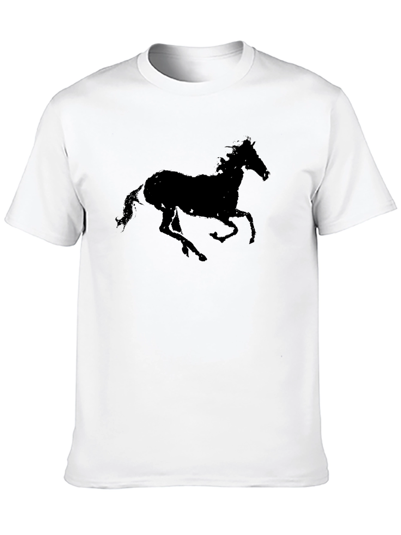 Black Horse Silhouette Graphic T-Shirt