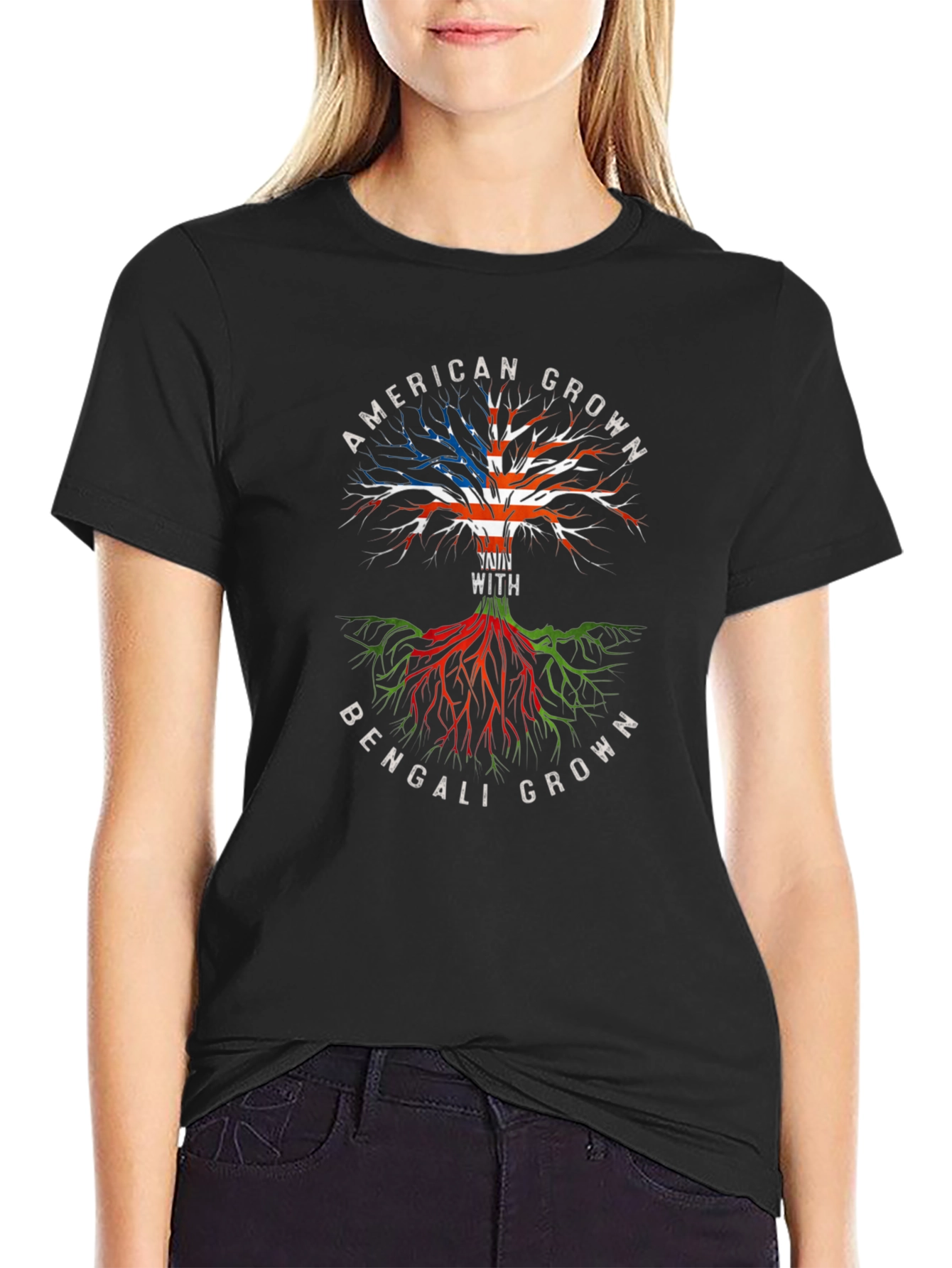 American Bengali Roots Graphic T-Shirt