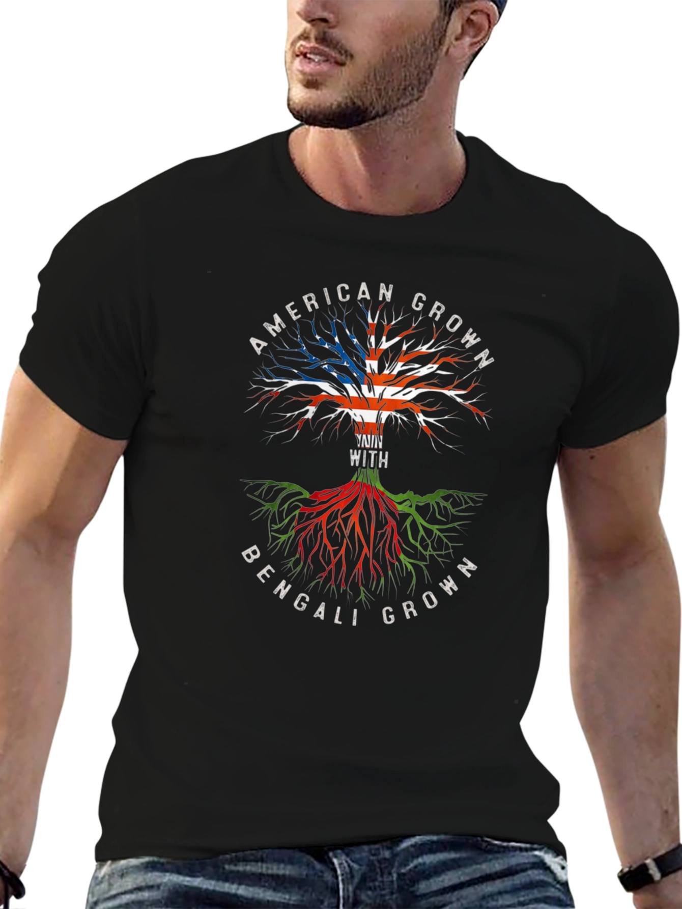 American Bengali Roots Graphic T-Shirt