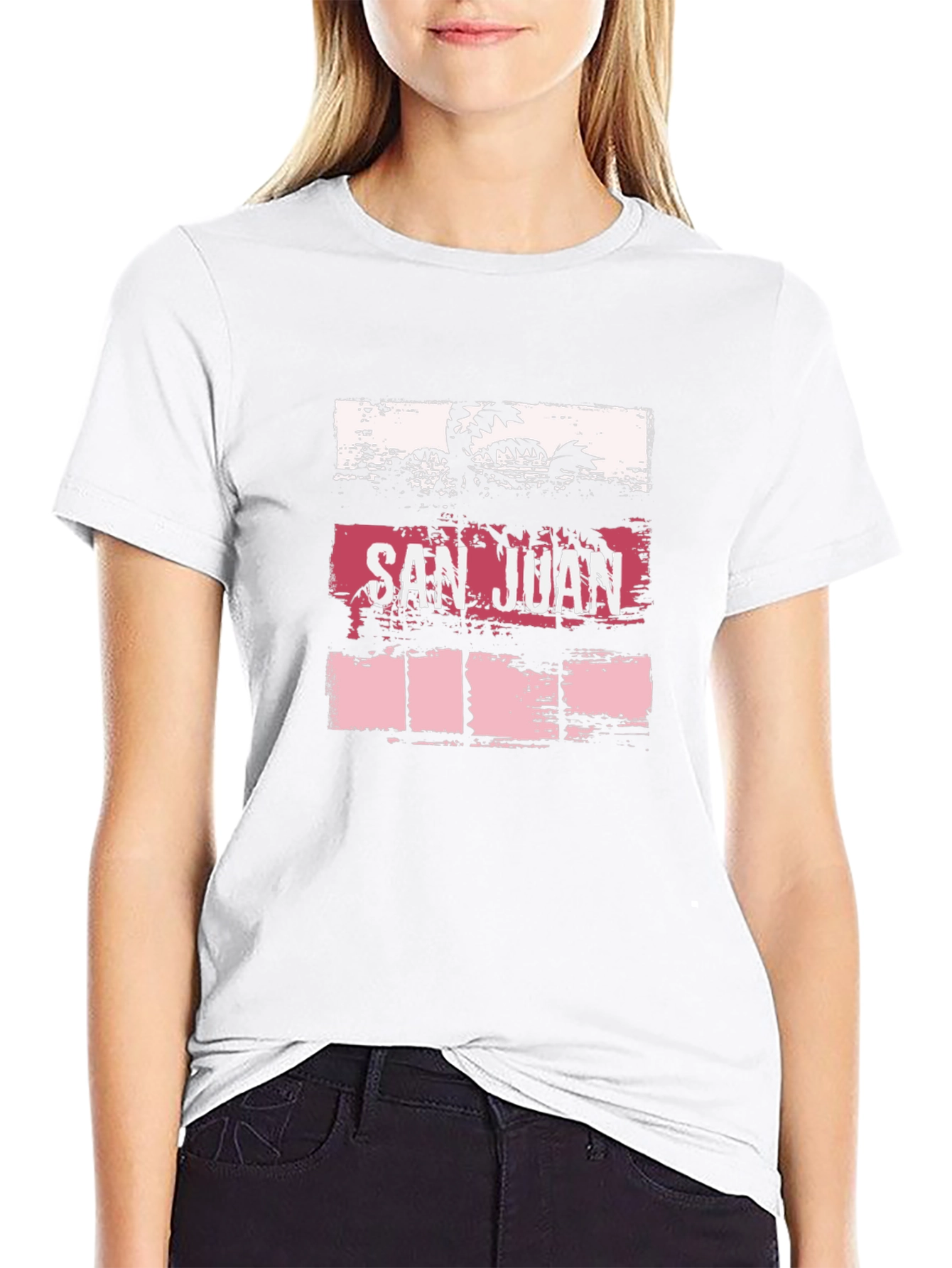 San Juan Retro Palm Tree Graphic T-Shirt