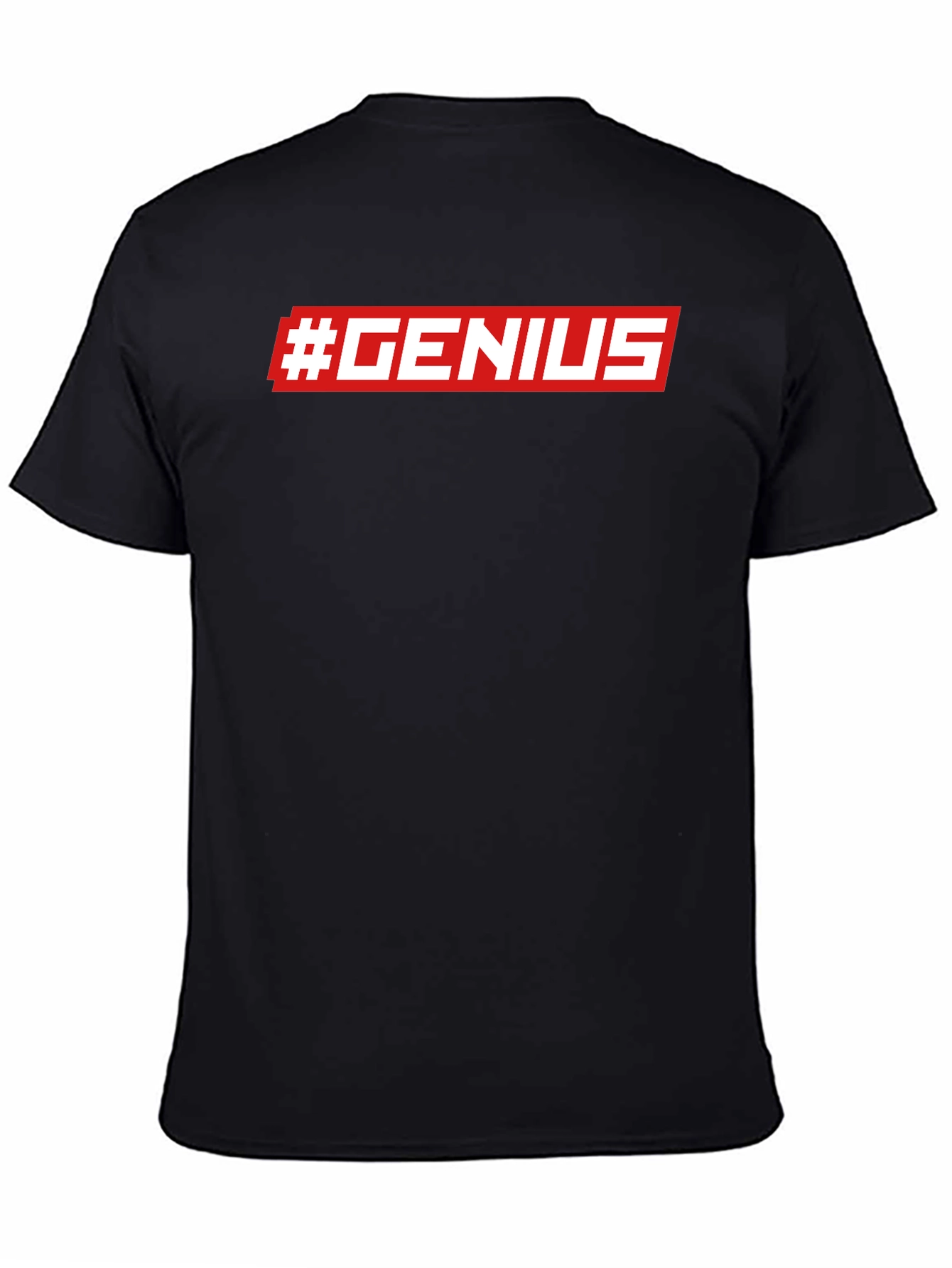 #GENIUS Graphic Print Crew Neck T-Shirt - Modern Style