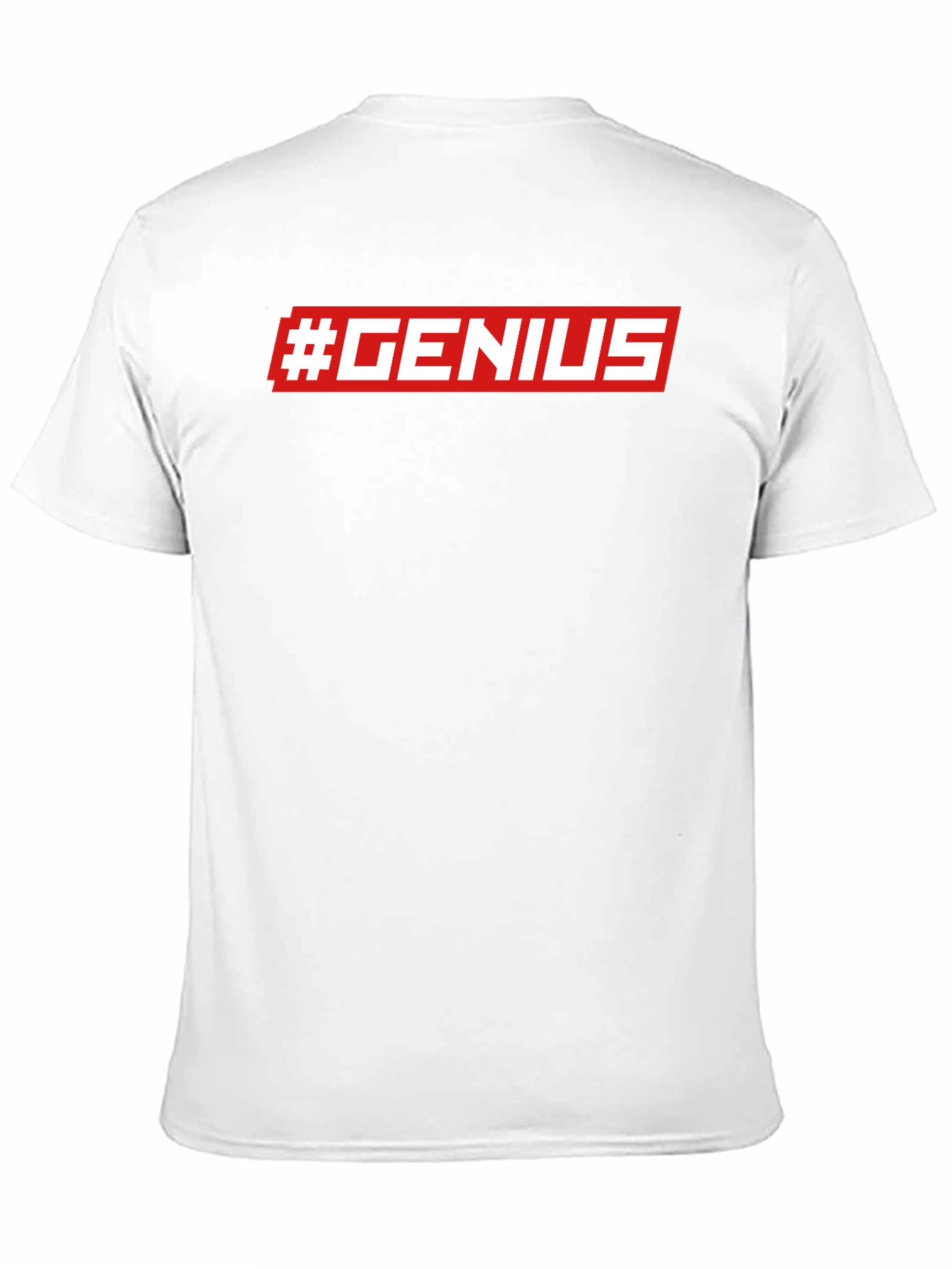#GENIUS Graphic Print Crew Neck T-Shirt - Modern Style