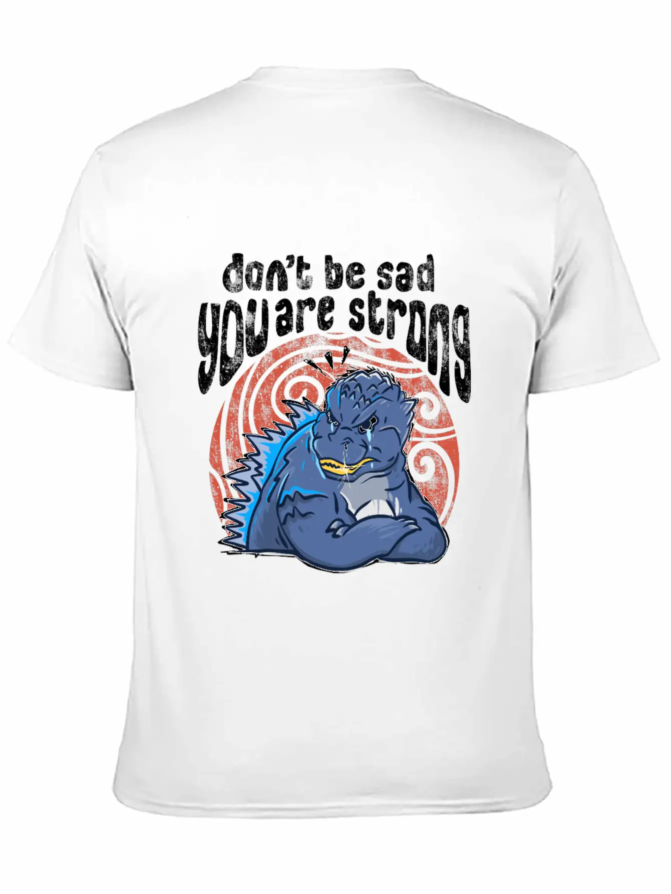 Sad Monster Casual Graphic T-Shirt – Simple And Comfortable Daily Wear