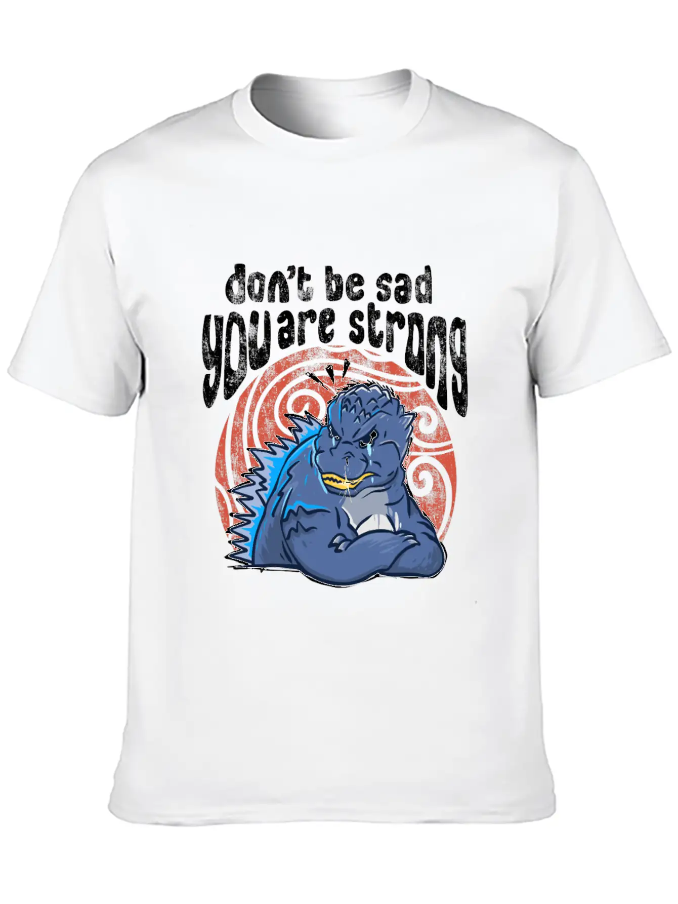 Sad Monster Casual Graphic T-Shirt – Simple And Comfortable Daily Wear
