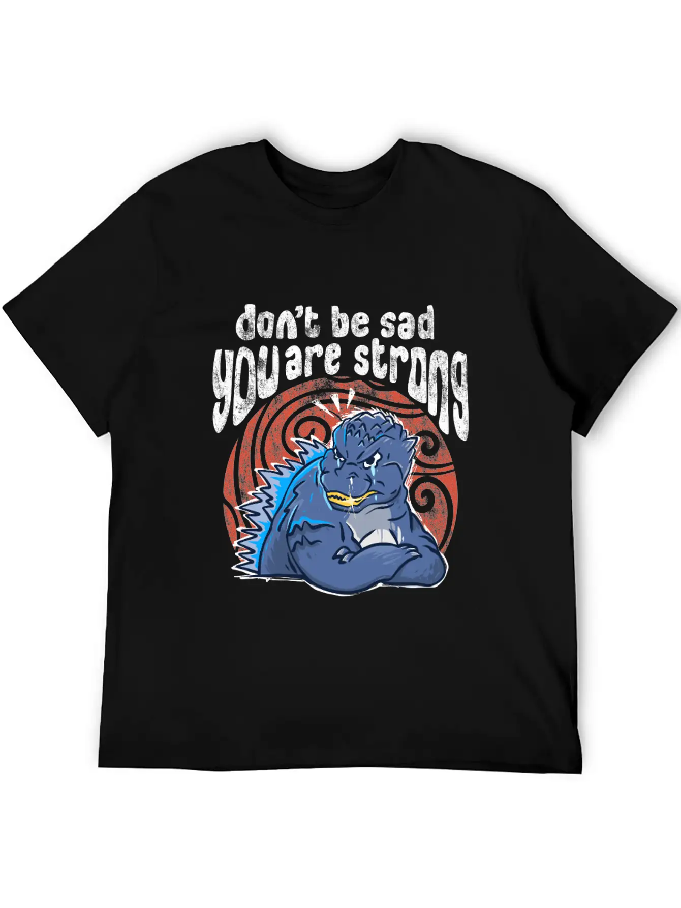Sad Monster Casual Graphic T-Shirt – Simple And Comfortable Daily Wear