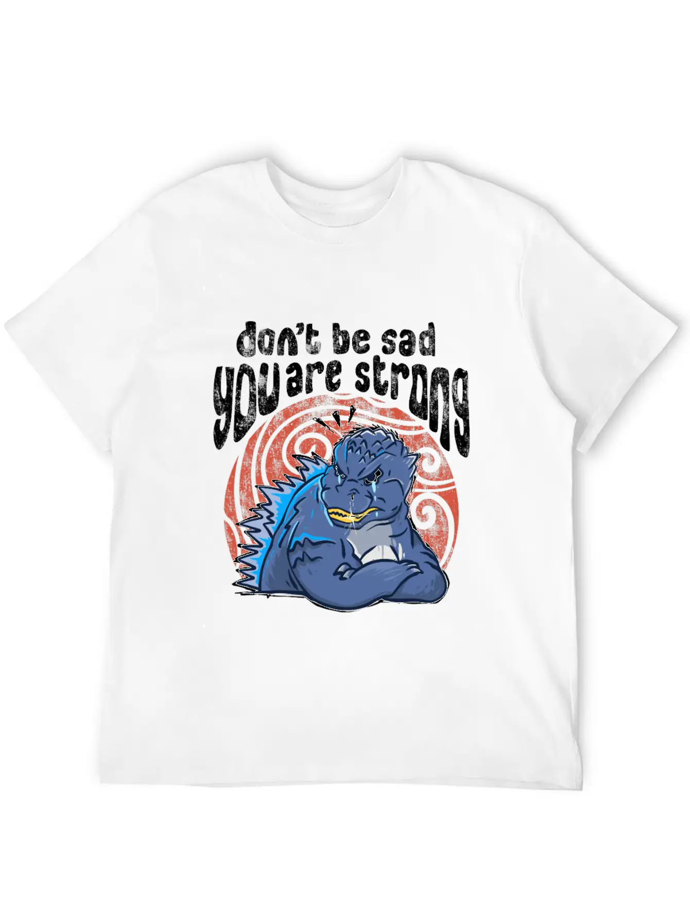 Sad Monster Casual Graphic T-Shirt – Simple And Comfortable Daily Wear