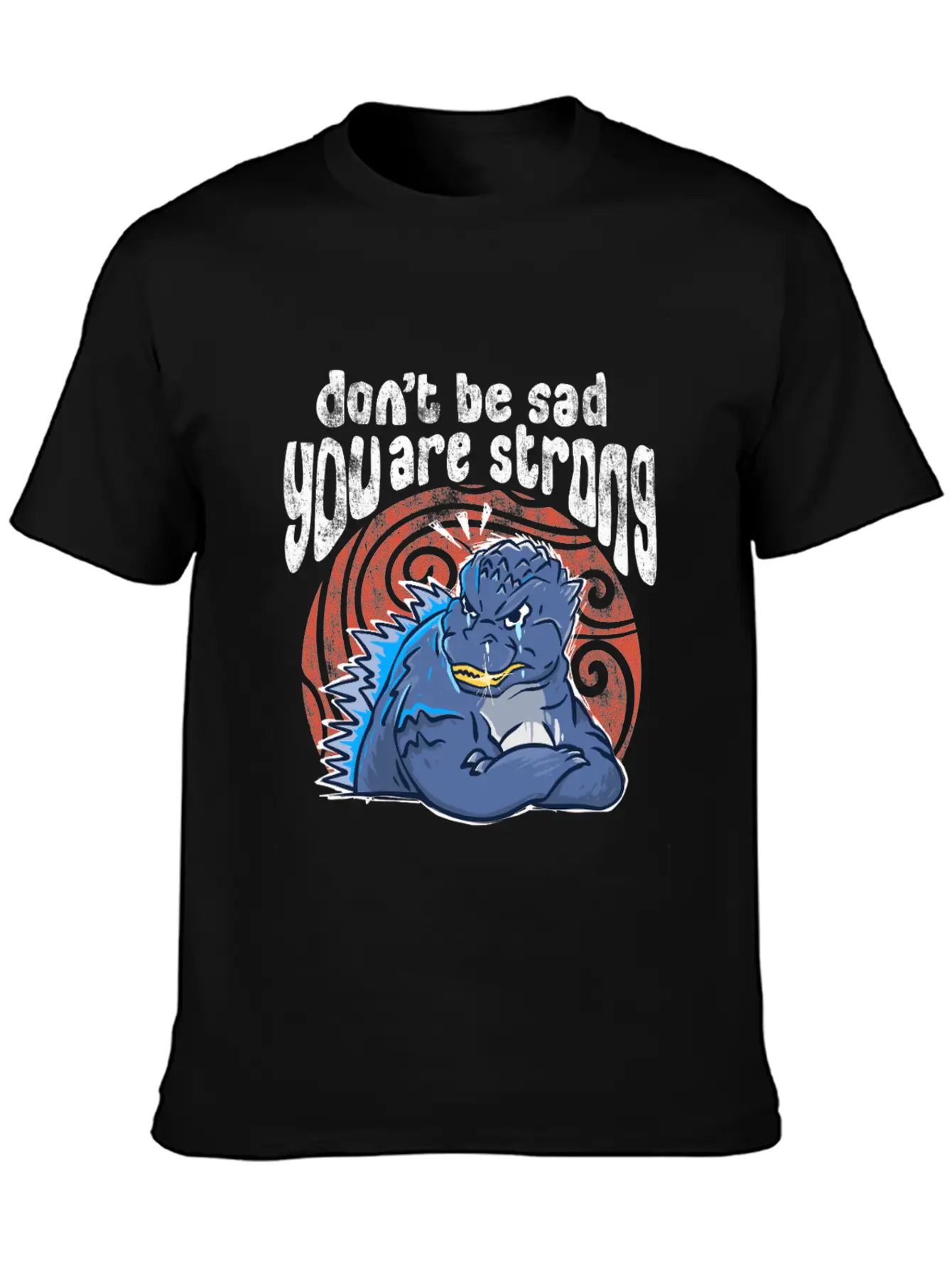 Sad Monster Casual Graphic T-Shirt – Simple And Comfortable Daily Wear