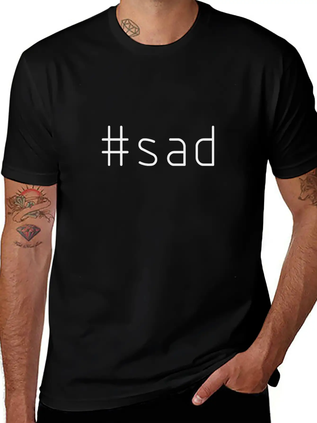 #sad Timeless Short Sleeve Tee – Comfy And Minimalist Design