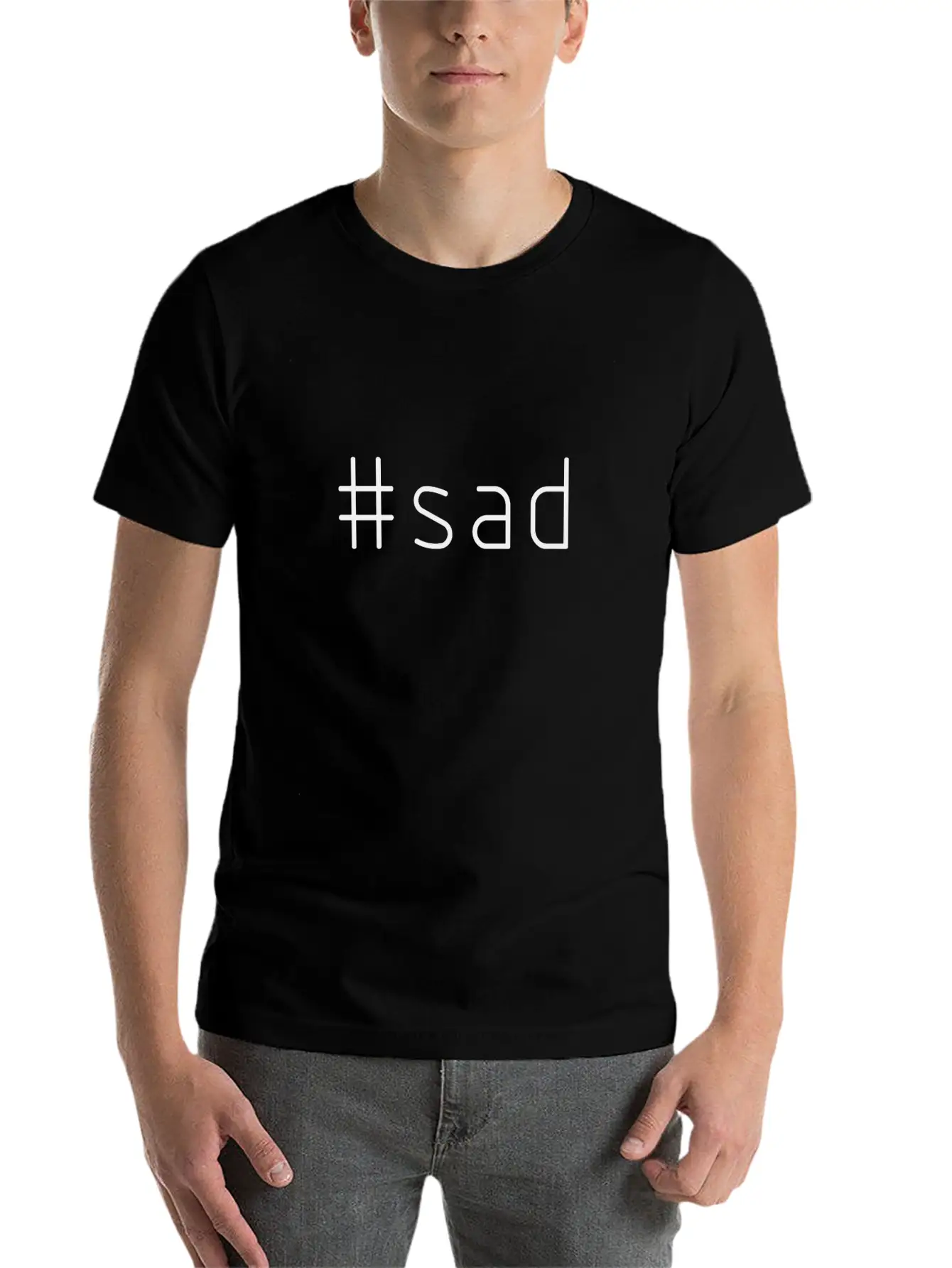 #sad Timeless Short Sleeve Tee – Comfy And Minimalist Design