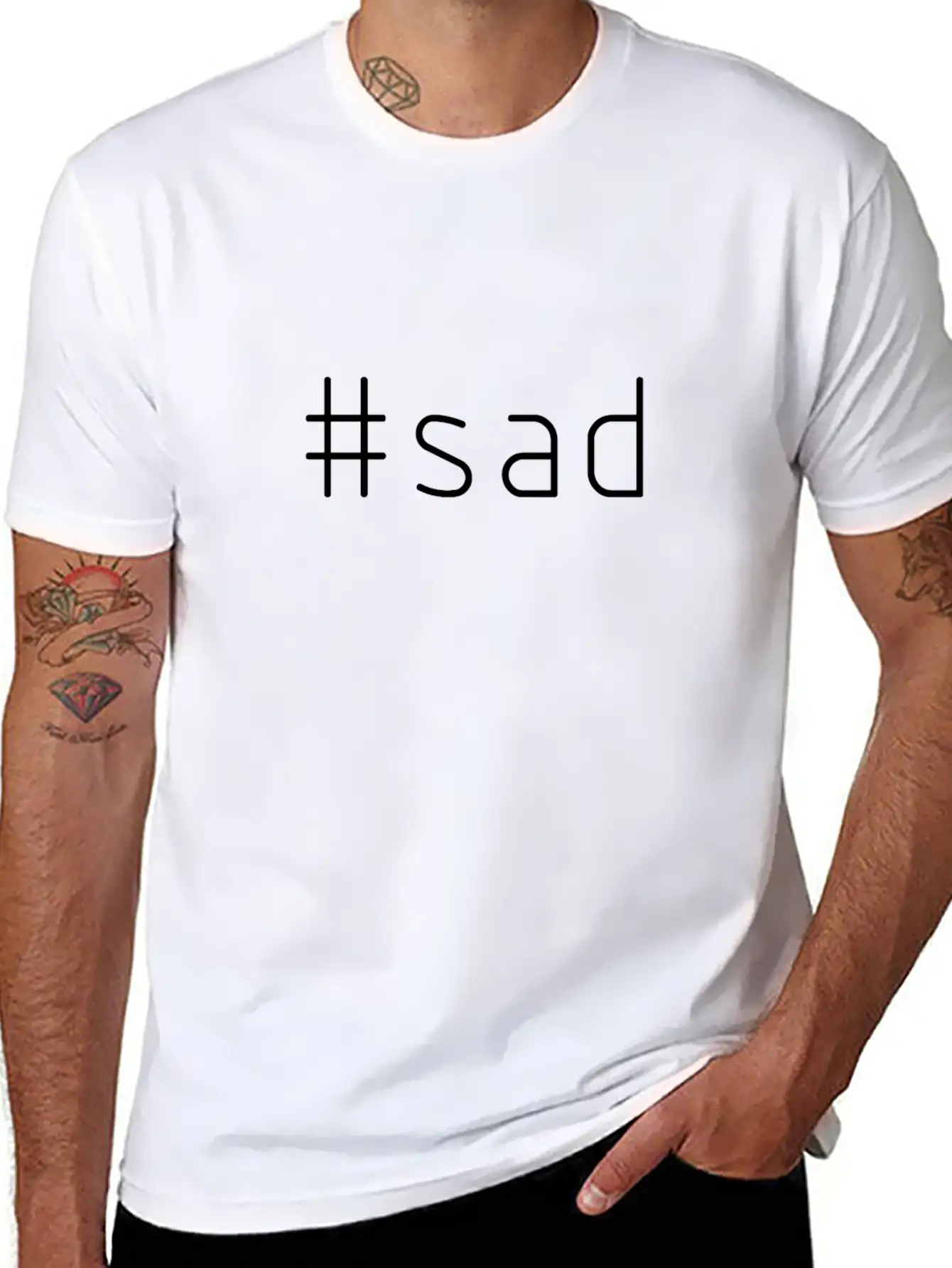 #sad Timeless Short Sleeve Tee – Comfy And Minimalist Design