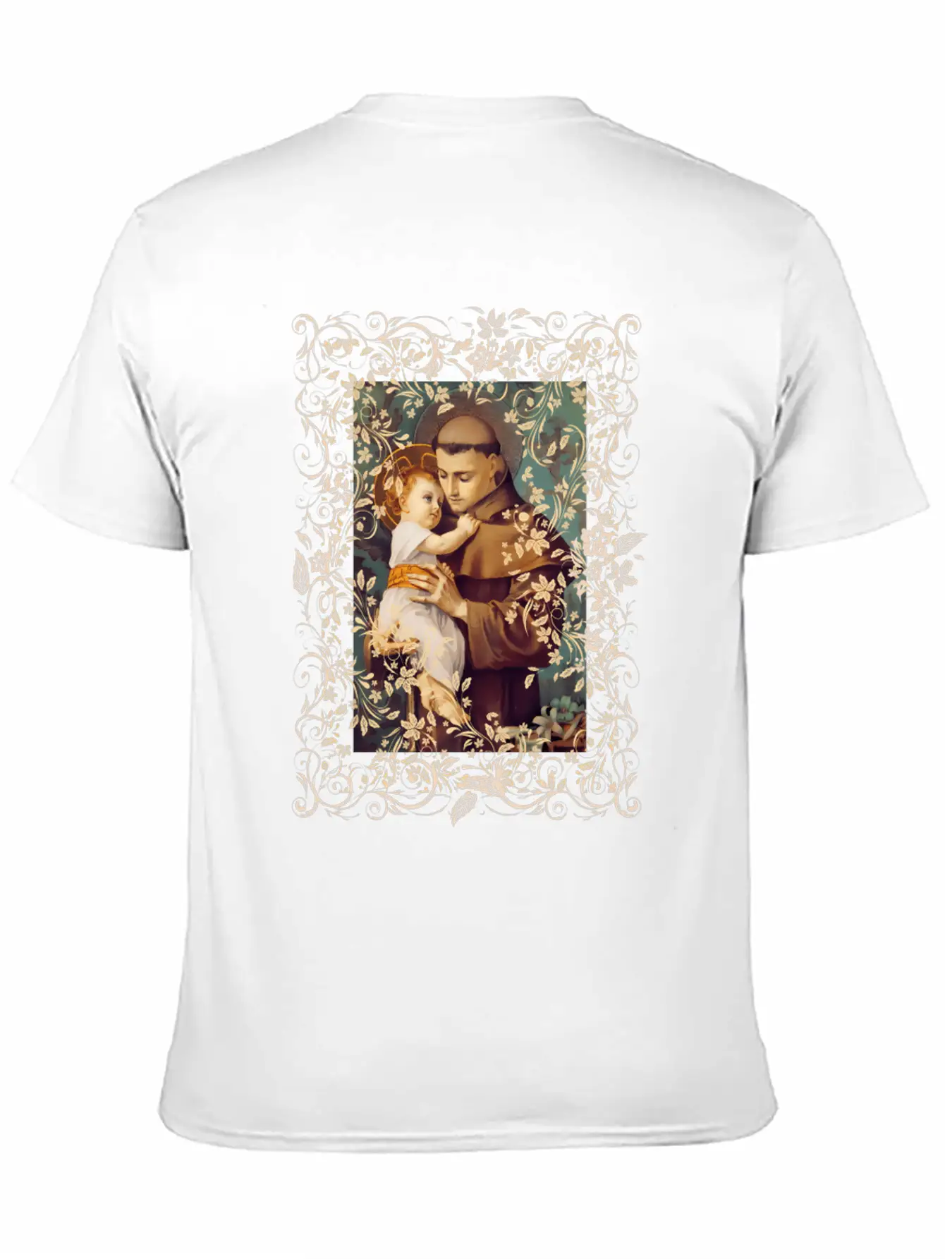 Saint Anthony Of Padua Catholic St. Rosary Casual Graphic T-Shirt – Simple And Comfortable Daily Wear