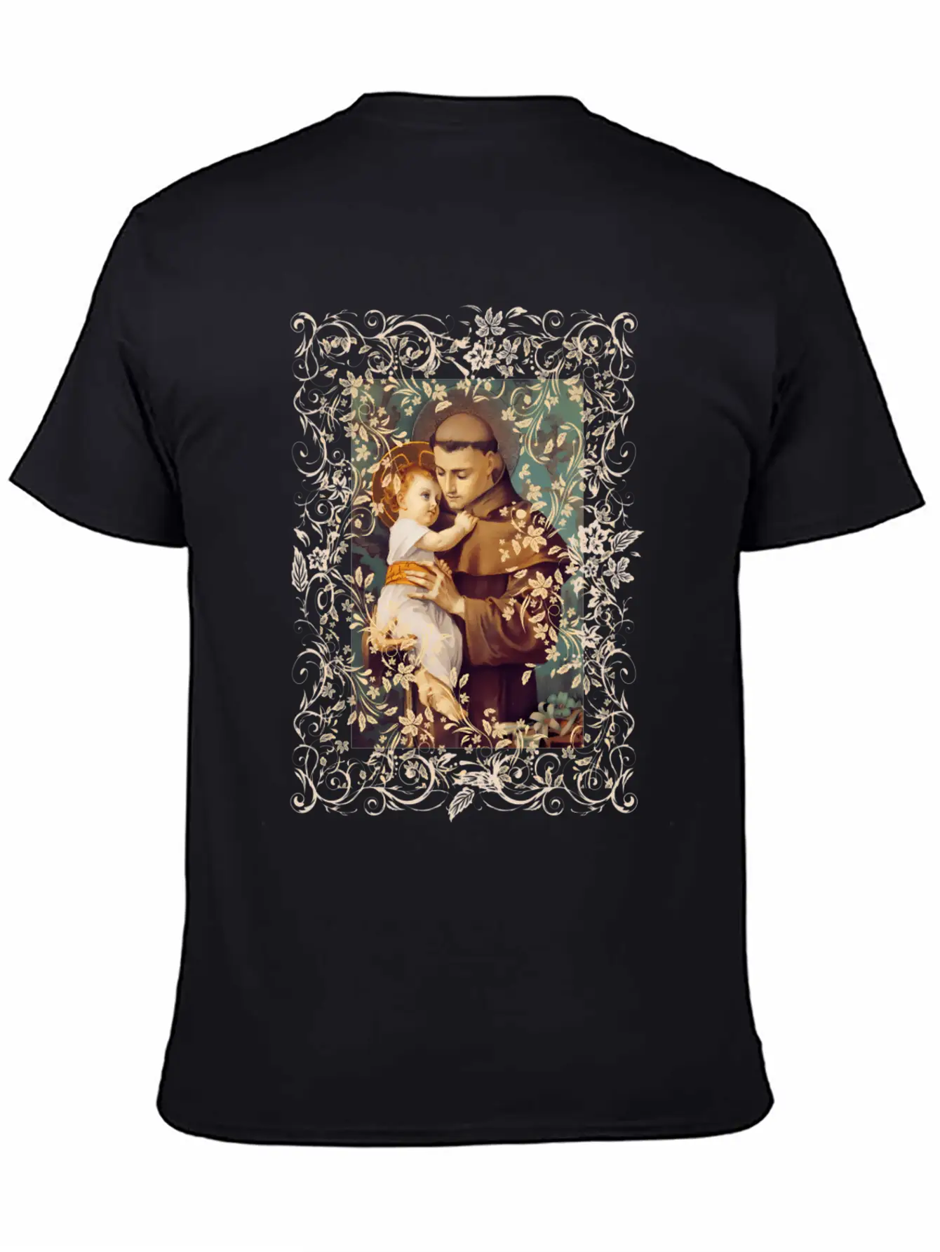 Saint Anthony Of Padua Catholic St. Rosary Casual Graphic T-Shirt – Simple And Comfortable Daily Wear