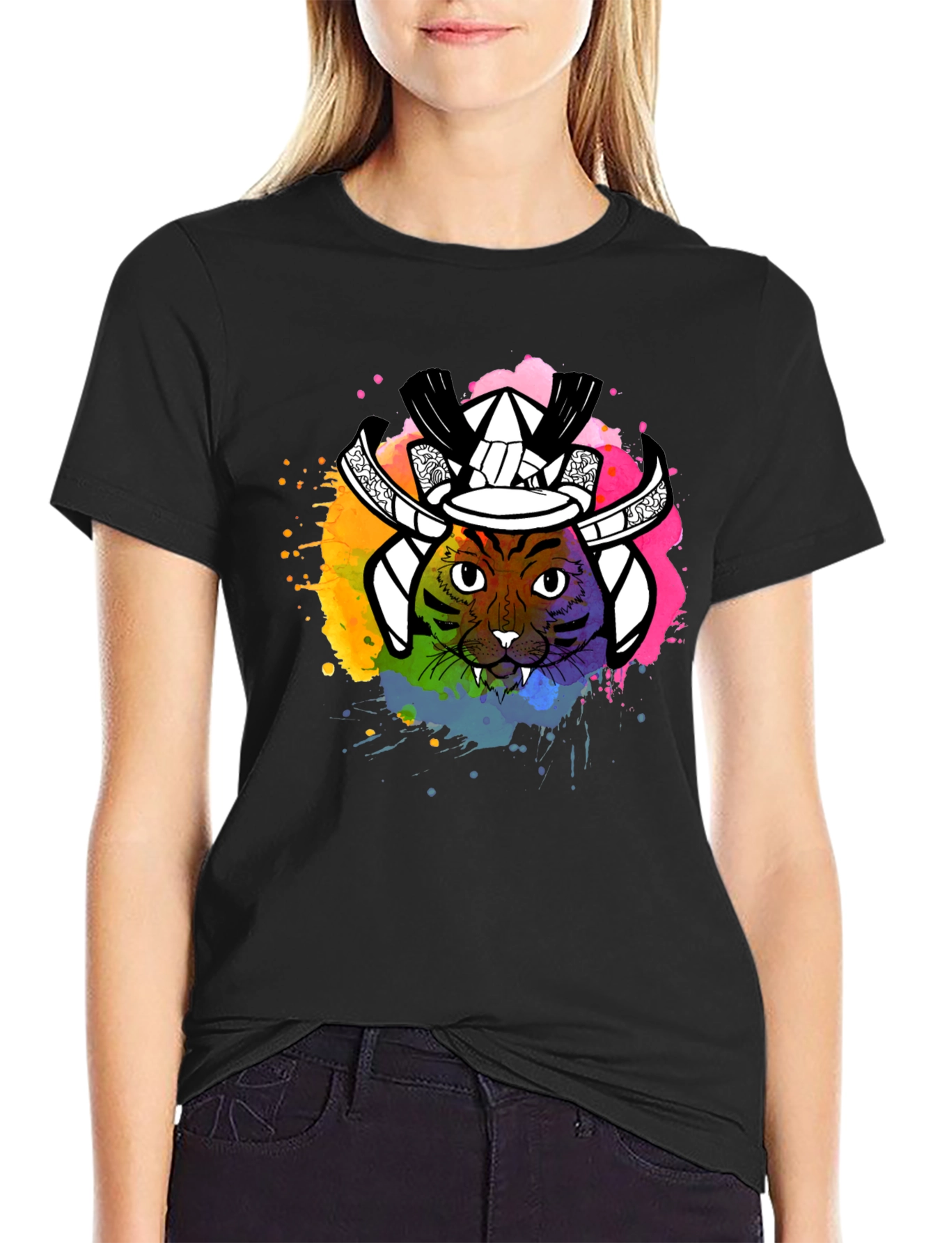 Samurai Cat T-Shirt - Unique Graphic Tee