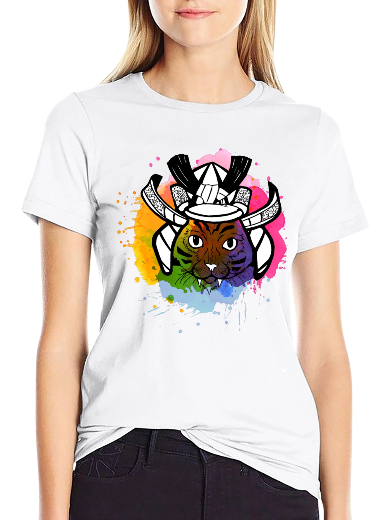 Samurai Cat T-Shirt - Unique Graphic Tee