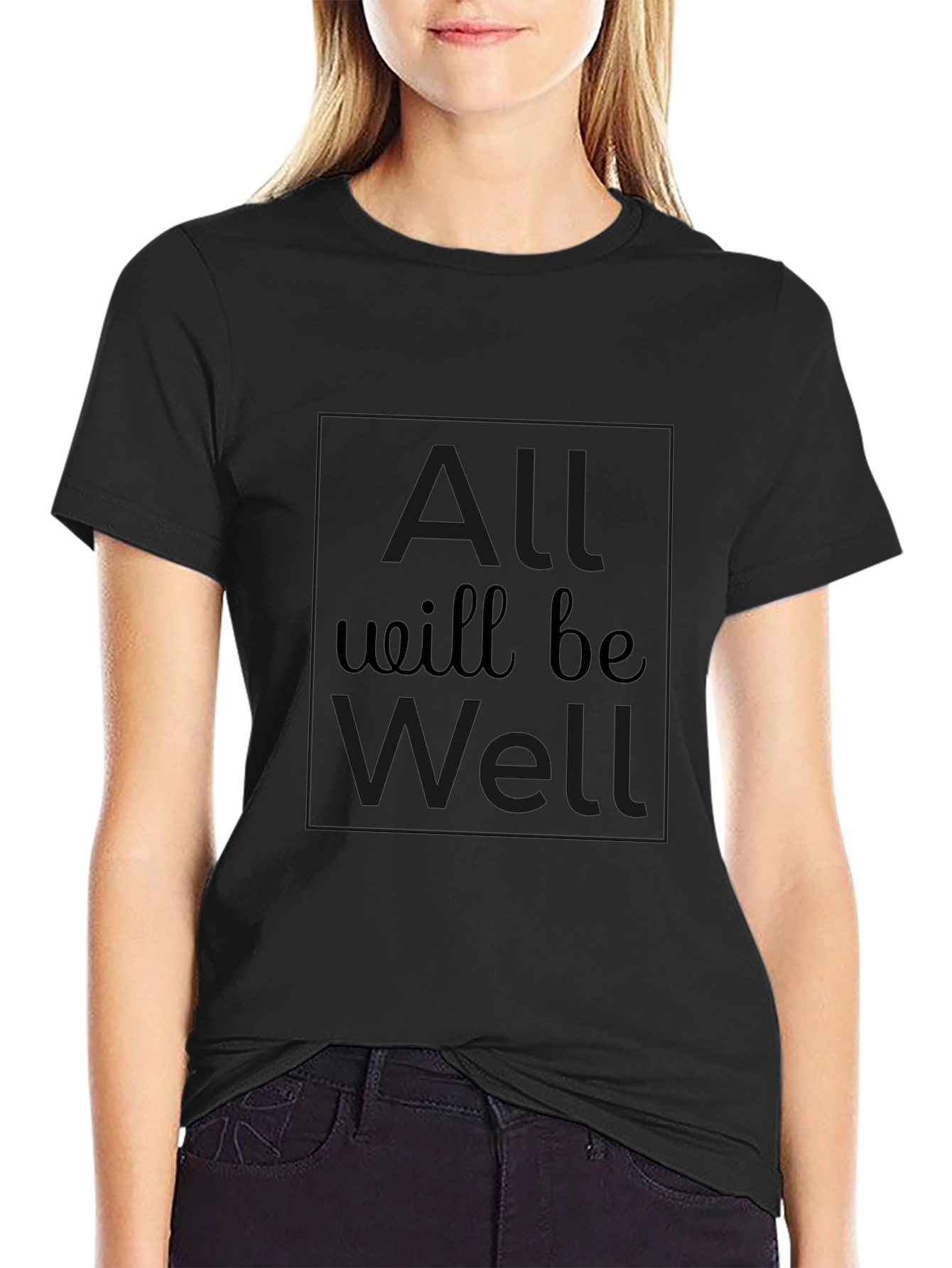 All Will Be Well Graphic Tee - Black