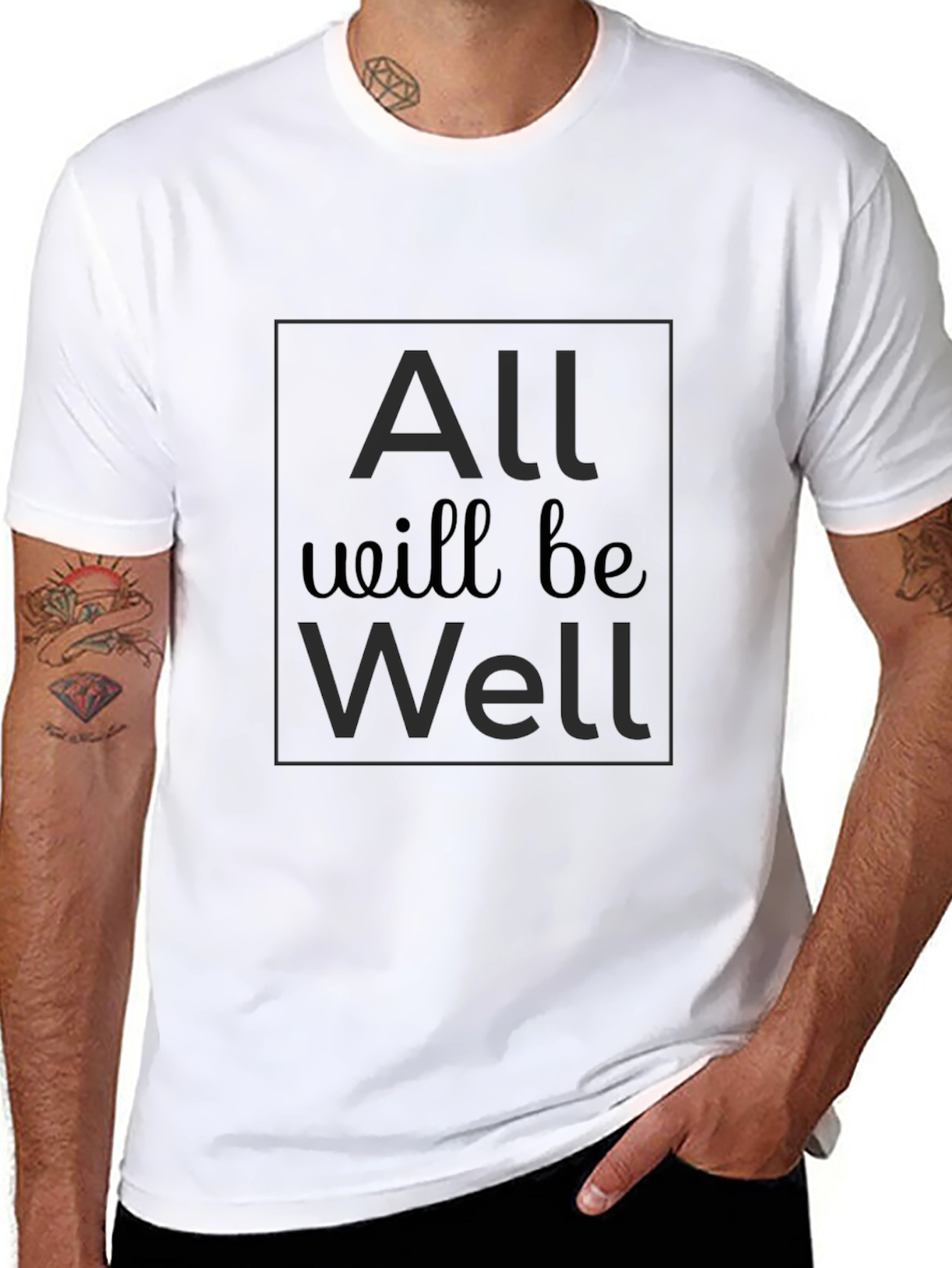 All Will Be Well Graphic Tee - Black