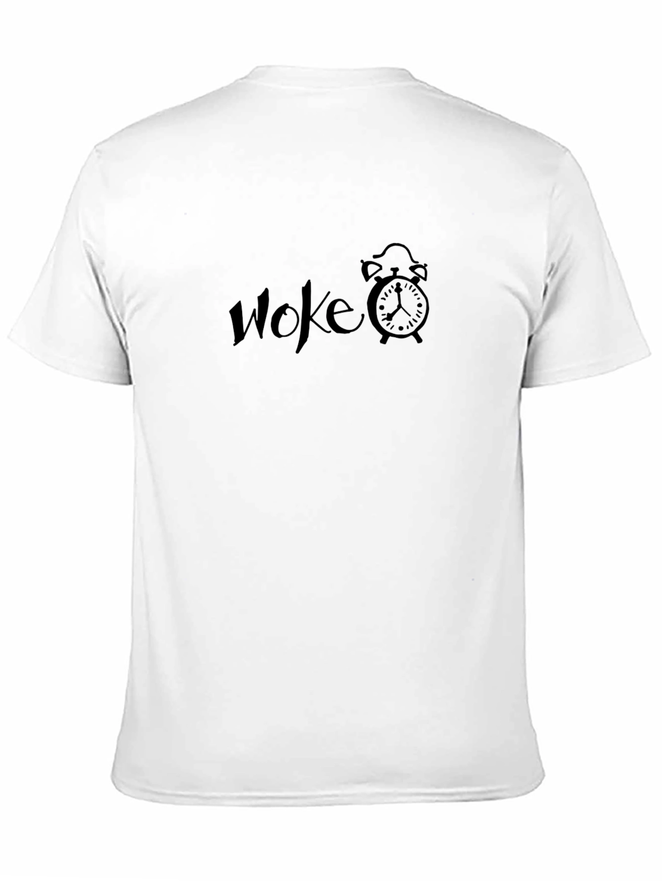 Woke Clock Graphic Tee - Black Cotton T-Shirt